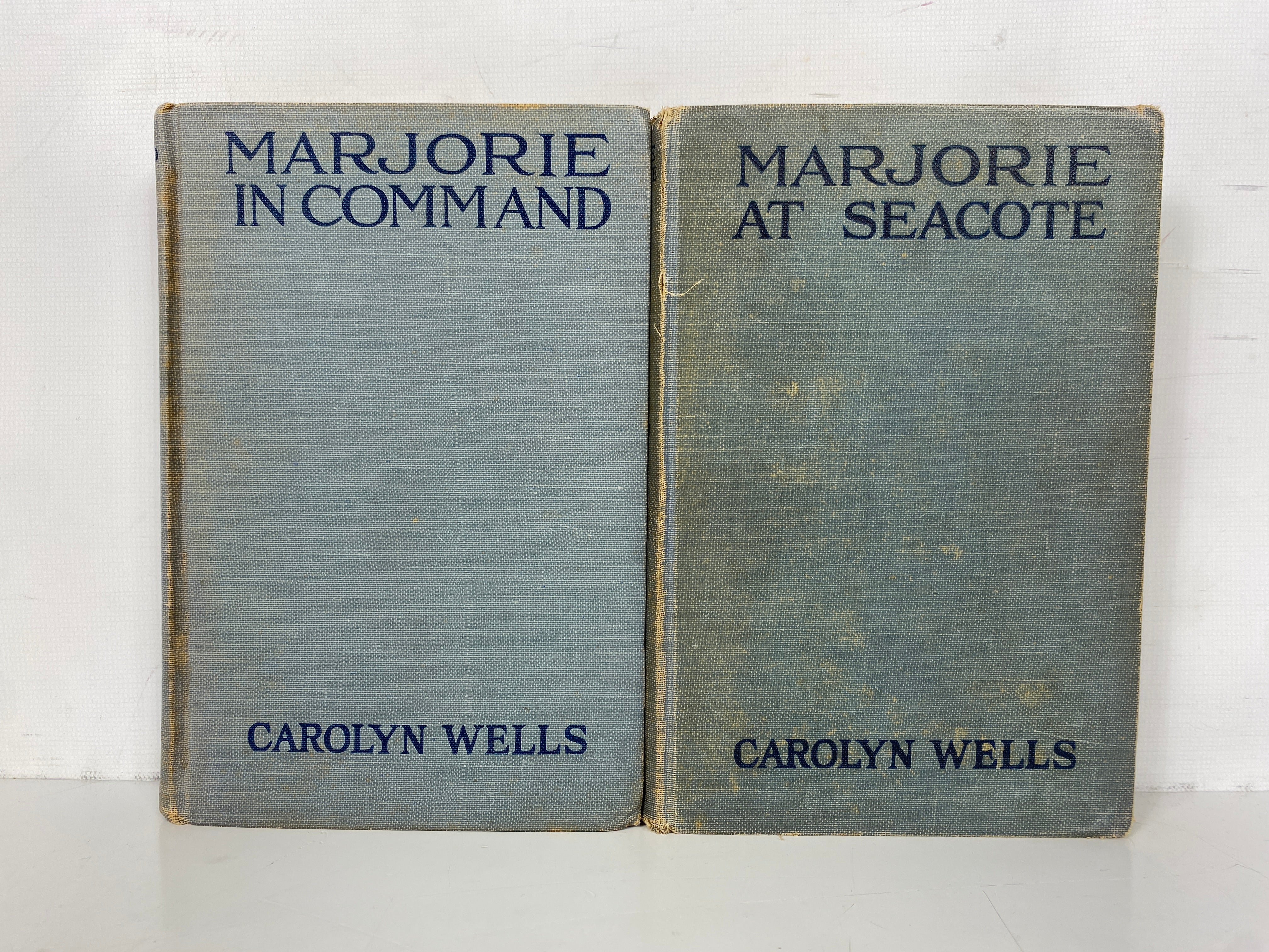 2 Vols: Marjorie in Command/Marjorie at Seacote Carolyn Wells 1910-1912 HC