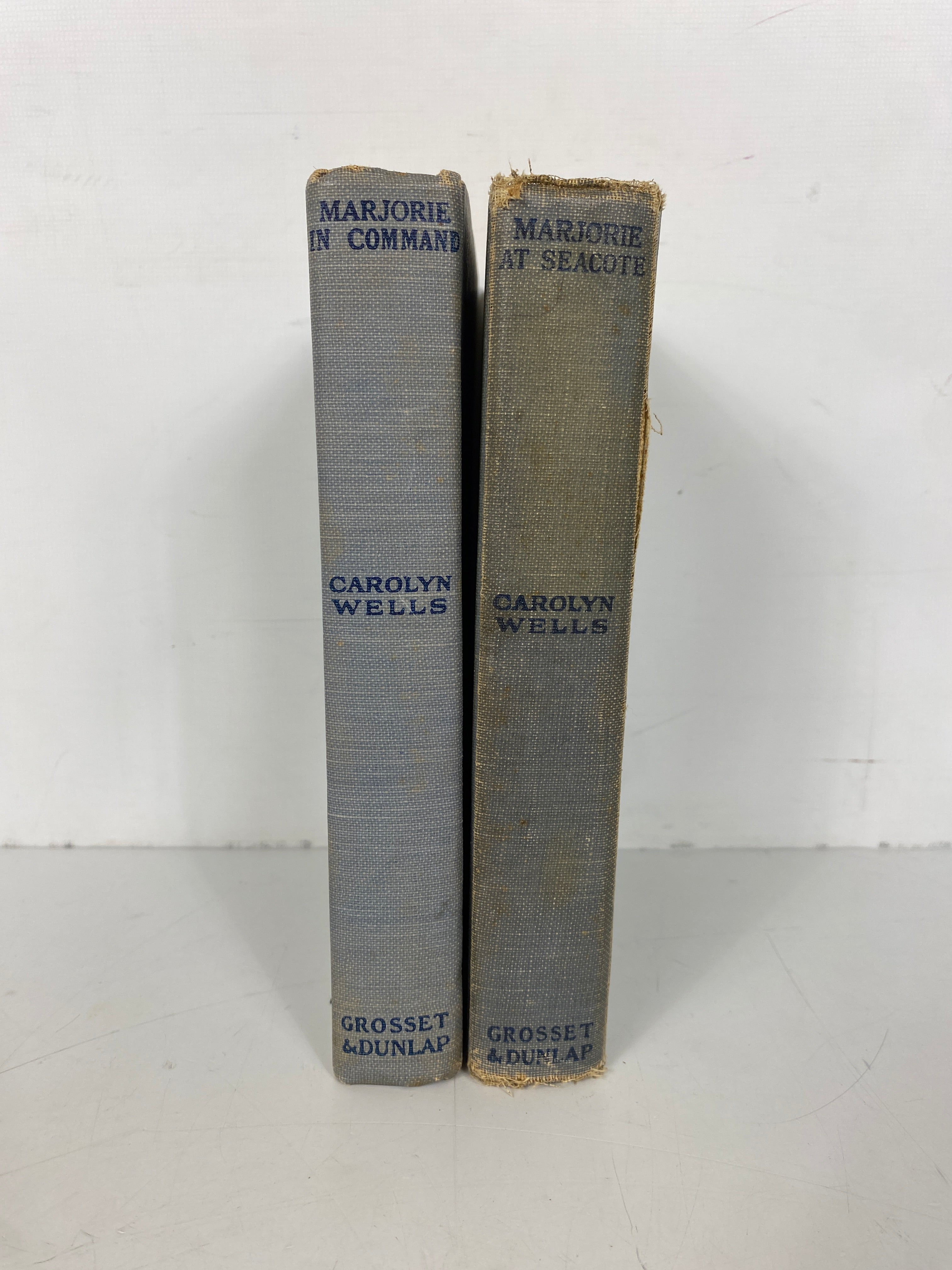 2 Vols: Marjorie in Command/Marjorie at Seacote Carolyn Wells 1910-1912 HC