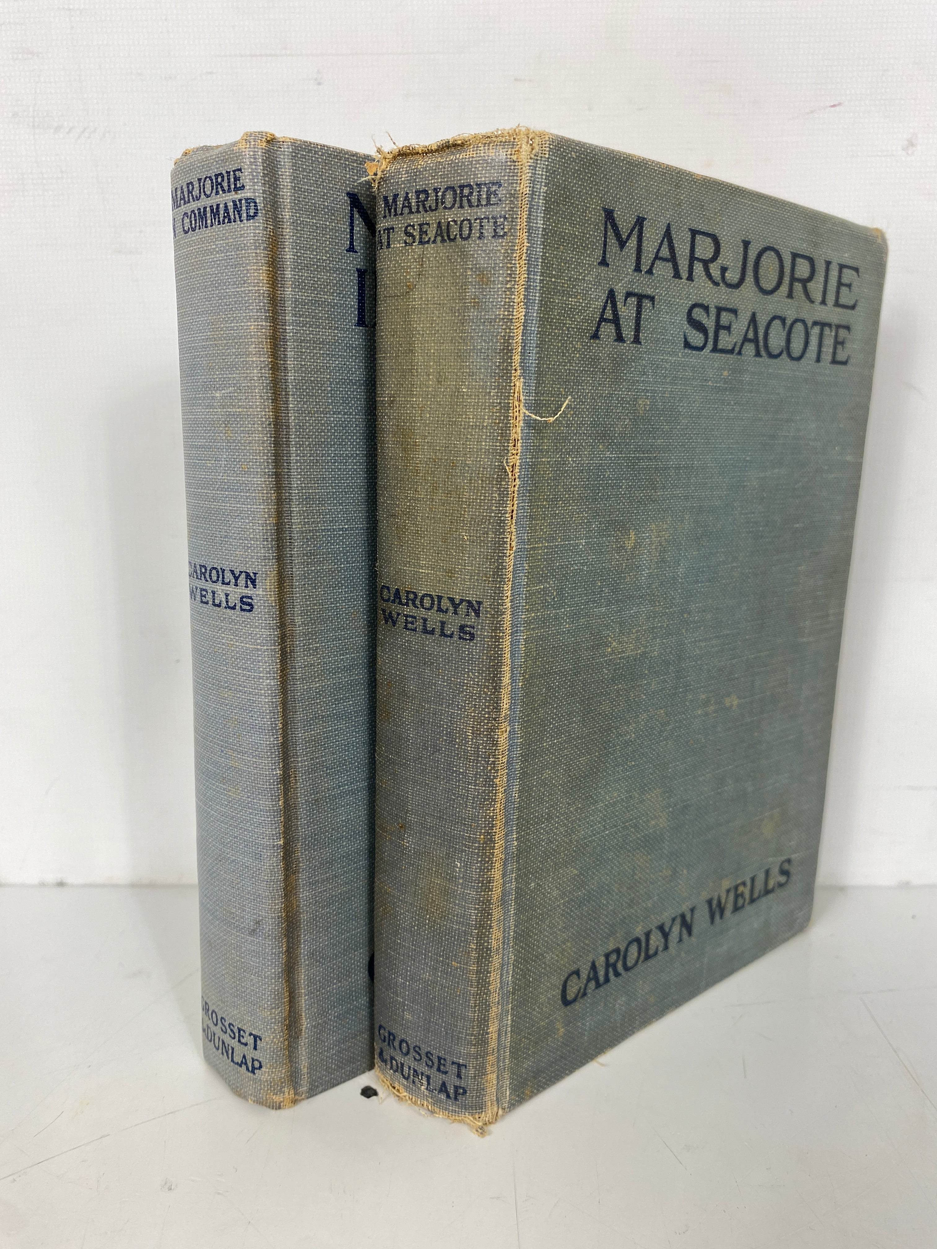 2 Vols: Marjorie in Command/Marjorie at Seacote Carolyn Wells 1910-1912 HC