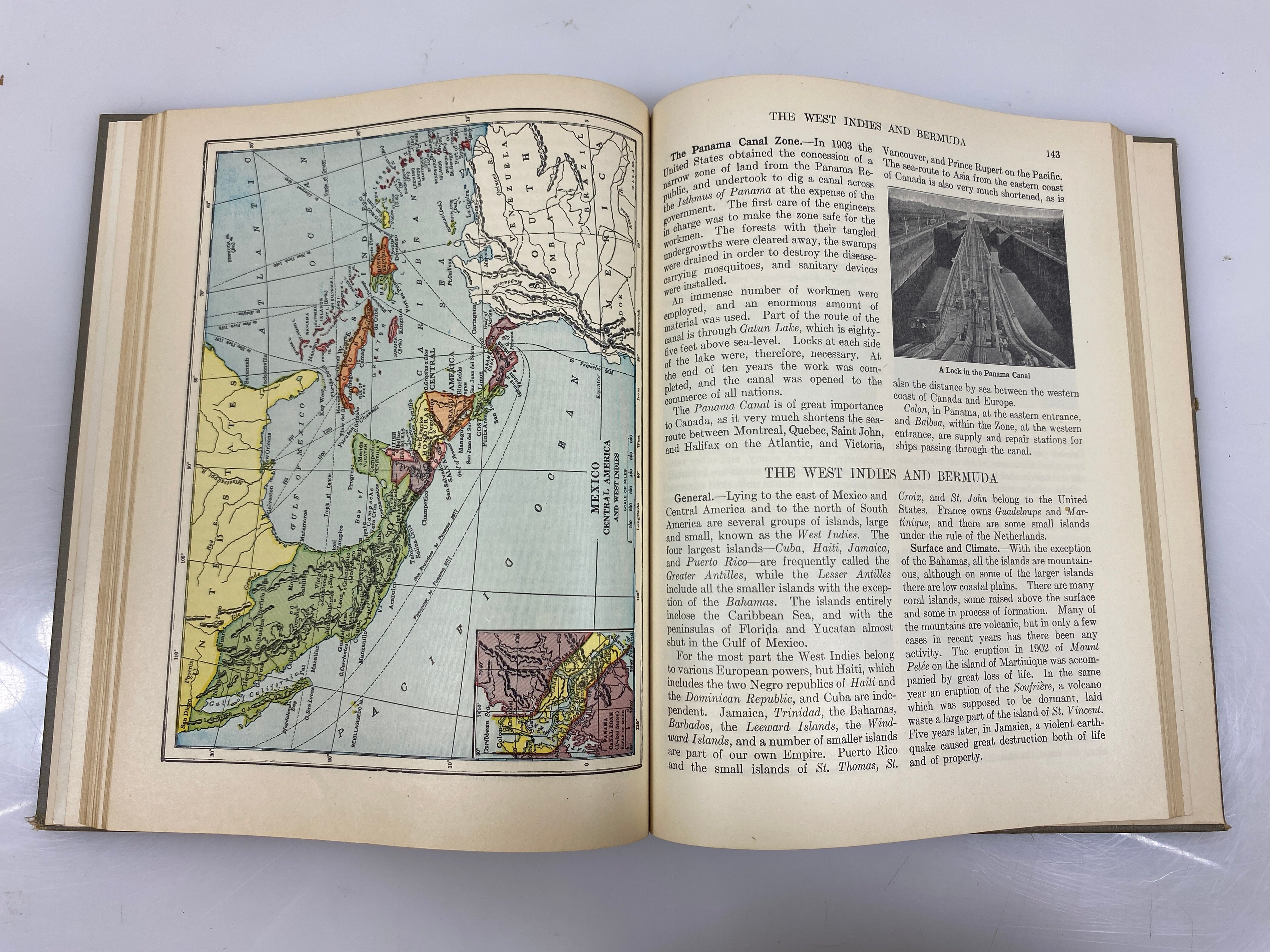 2 Vols: Ontario Public School Geography/Canada & Her Neighbors Vintage HC