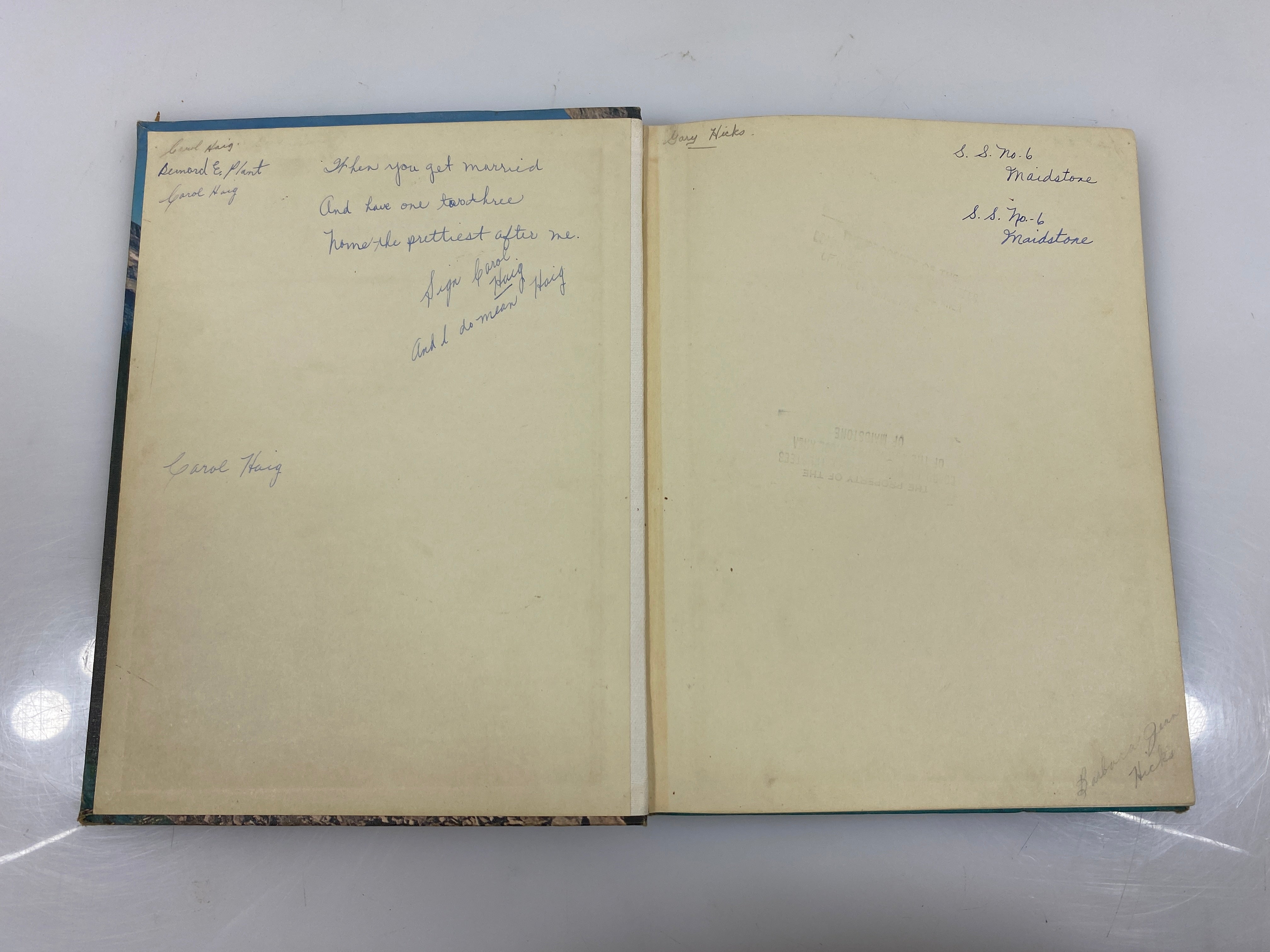 2 Vols: Ontario Public School Geography/Canada & Her Neighbors Vintage HC