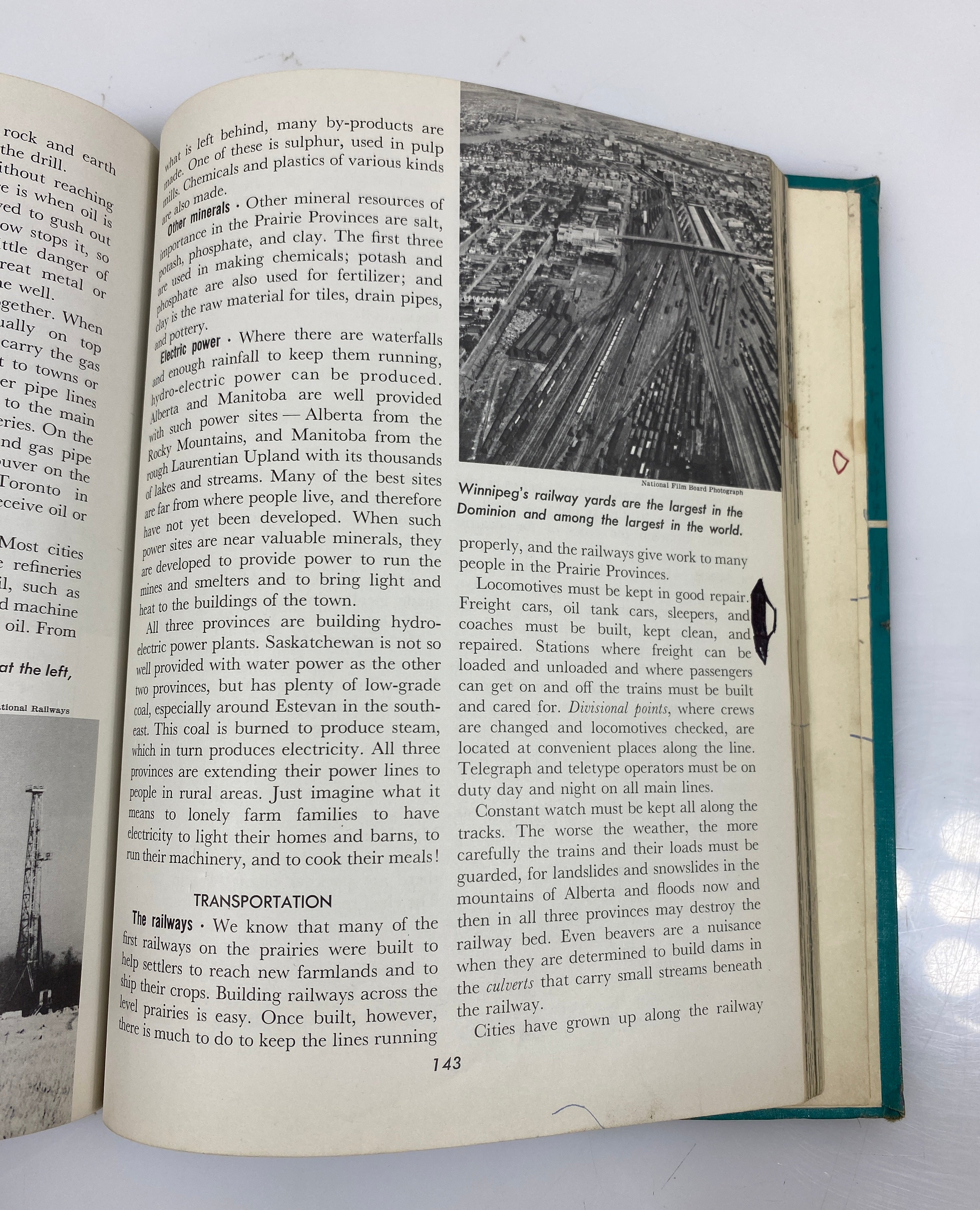 2 Vols: Ontario Public School Geography/Canada & Her Neighbors Vintage HC