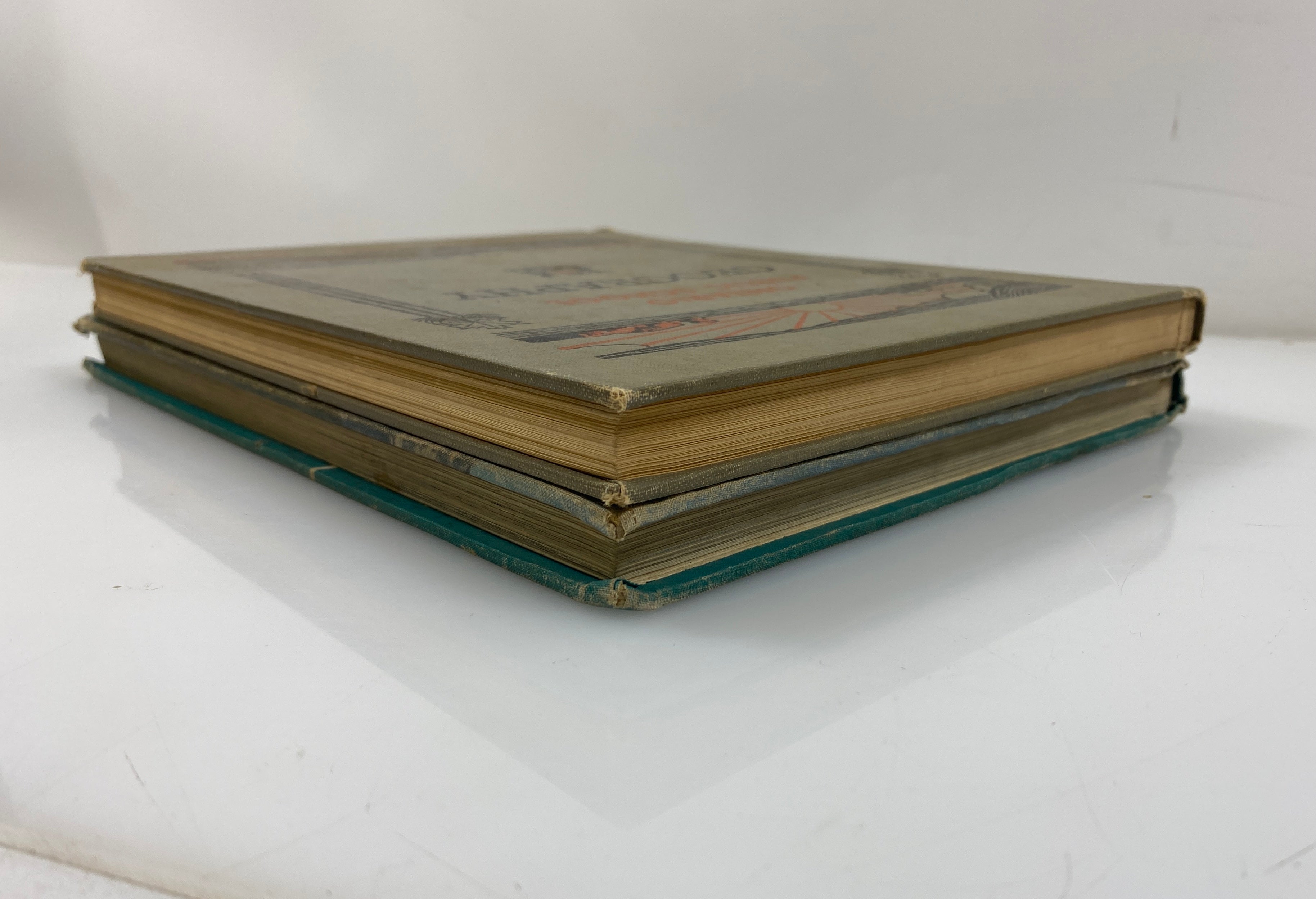 2 Vols: Ontario Public School Geography/Canada & Her Neighbors Vintage HC