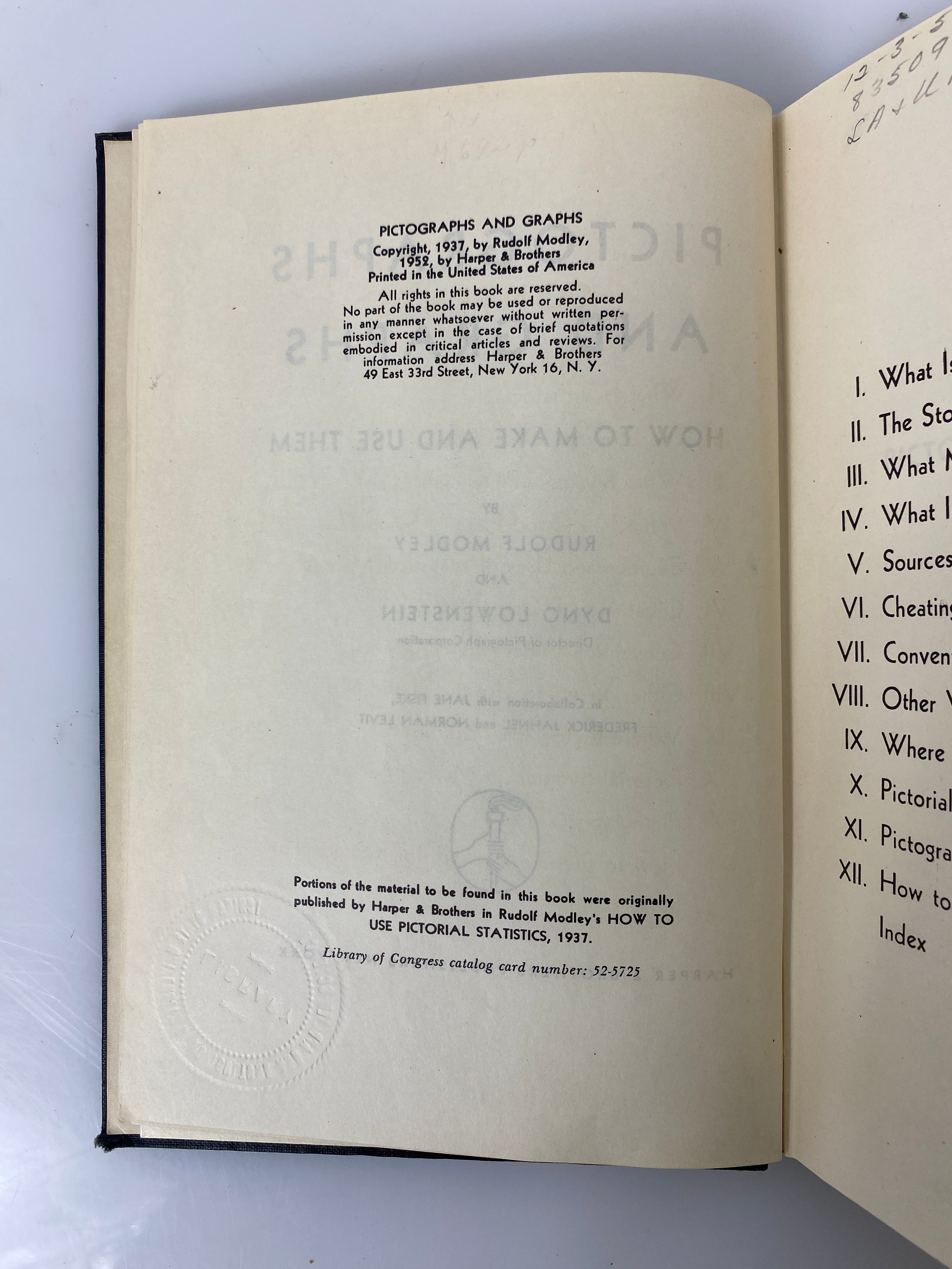 2 Vols: Pictographs & Graphs/Handbook of Graphic Presentation Ex-Library HC