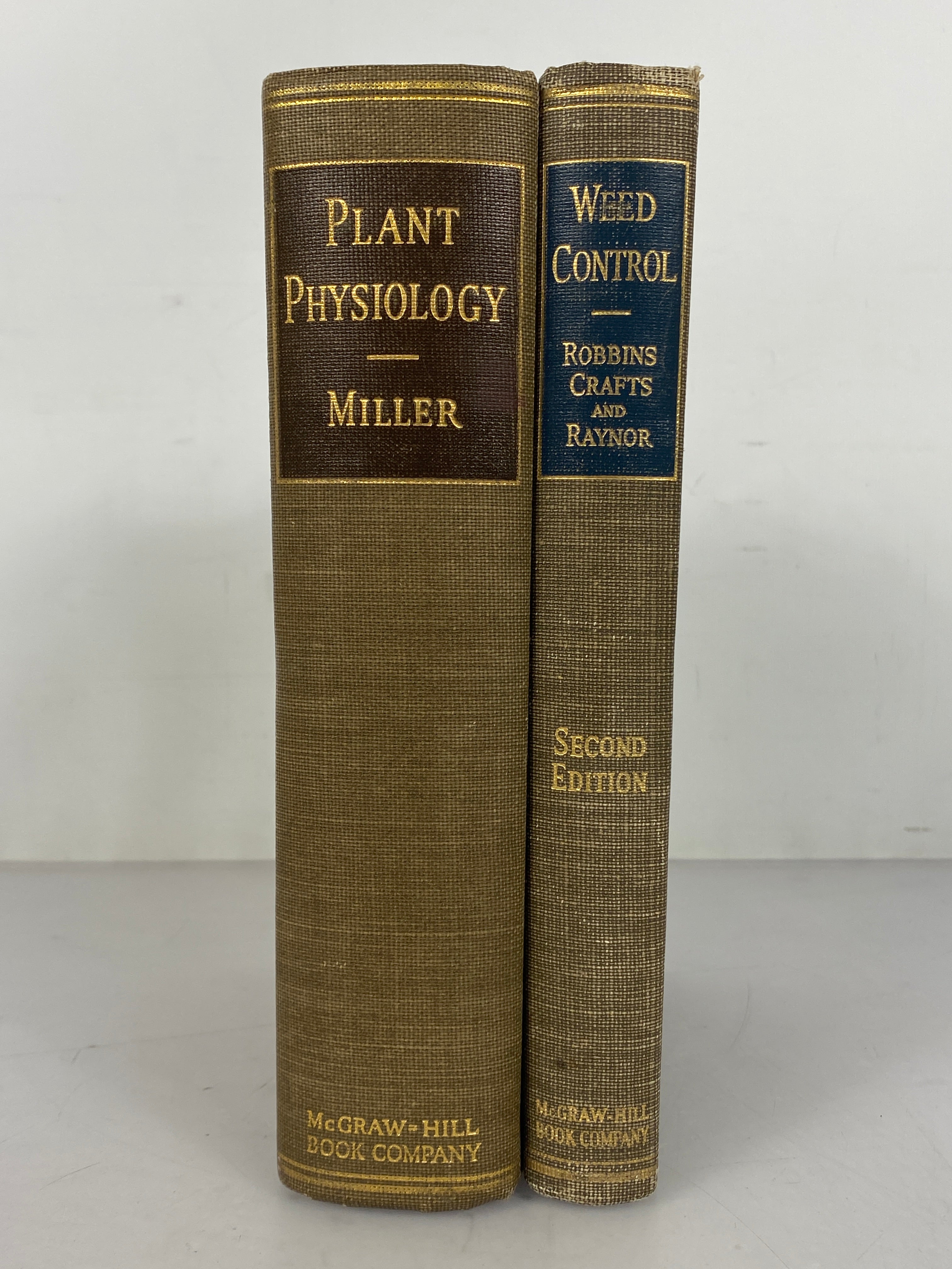 2 Vols: Plant Physiology (1938)/Weed Control (1952) Vintage McGraw-Hill HC