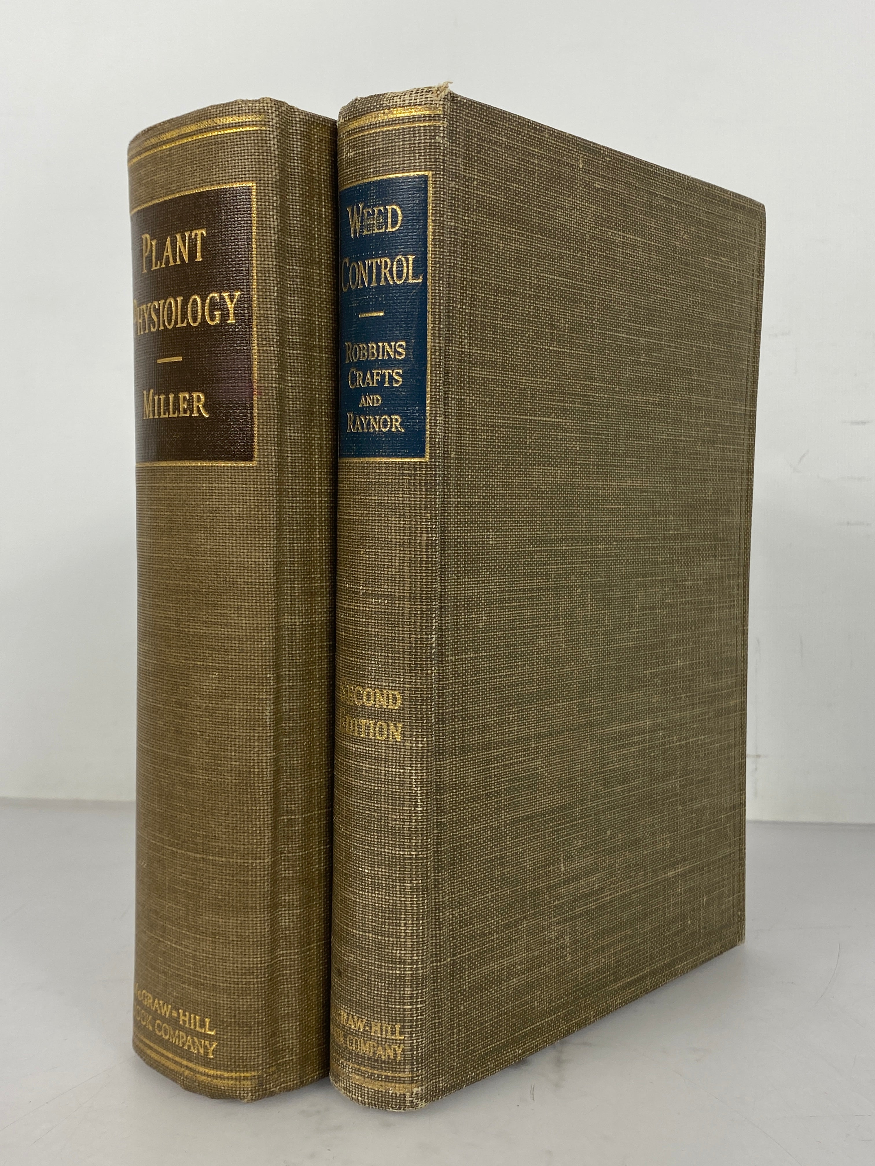 2 Vols: Plant Physiology (1938)/Weed Control (1952) Vintage McGraw-Hill HC