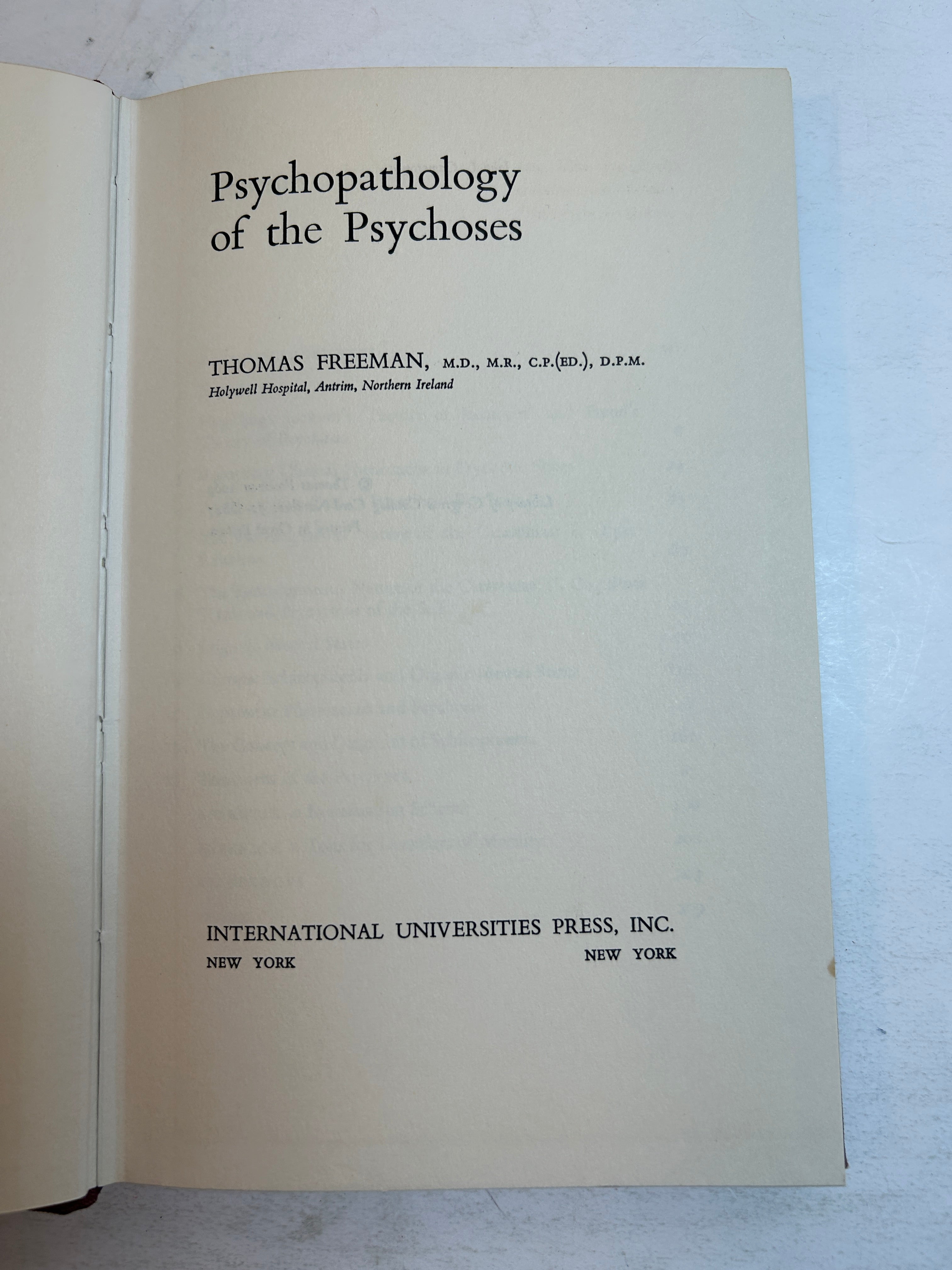 2 Vols: Principles of Psychopathology/Psychopathology of the Psychoses HC