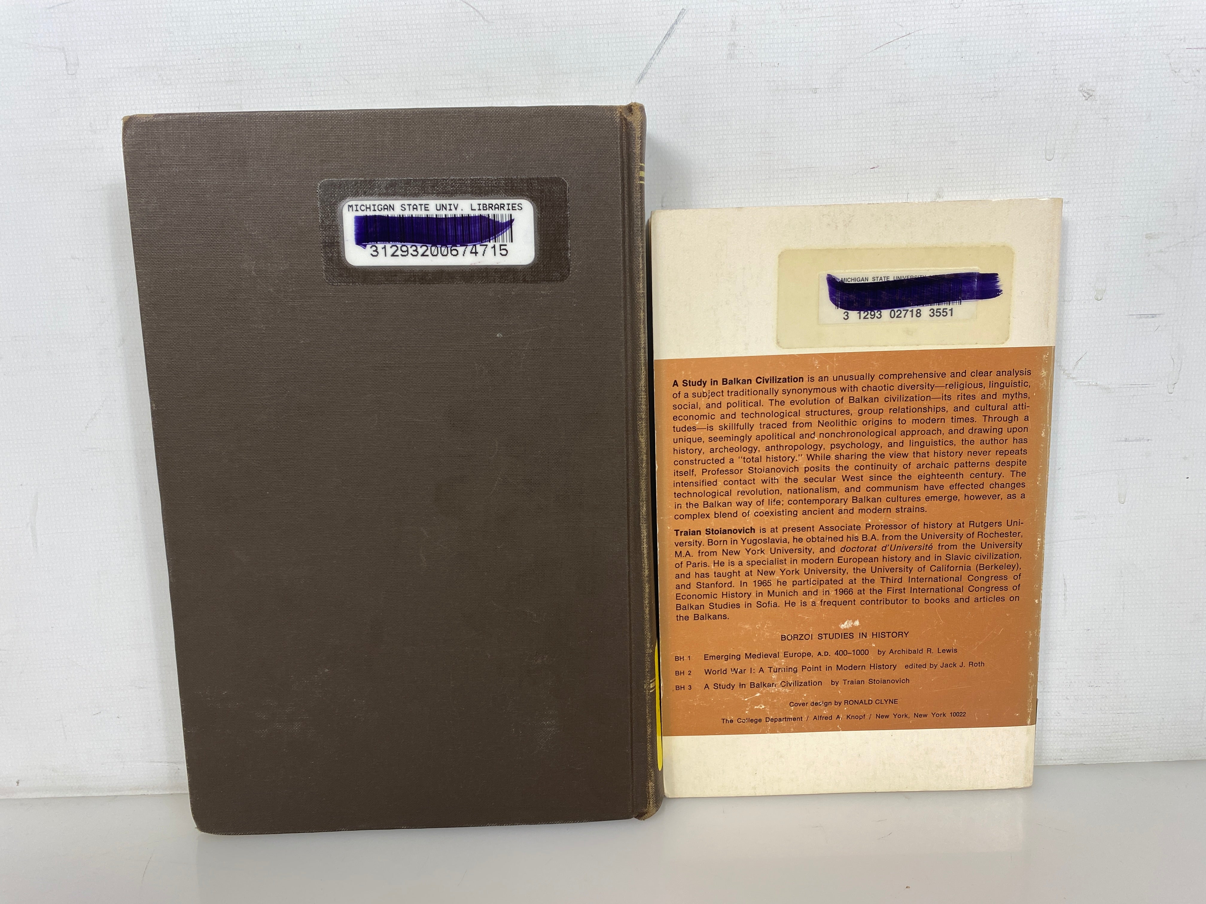 2 Vols: Rise of Nationality in the Balkans/Balkan Civilization 1966-67 Ex-Lib