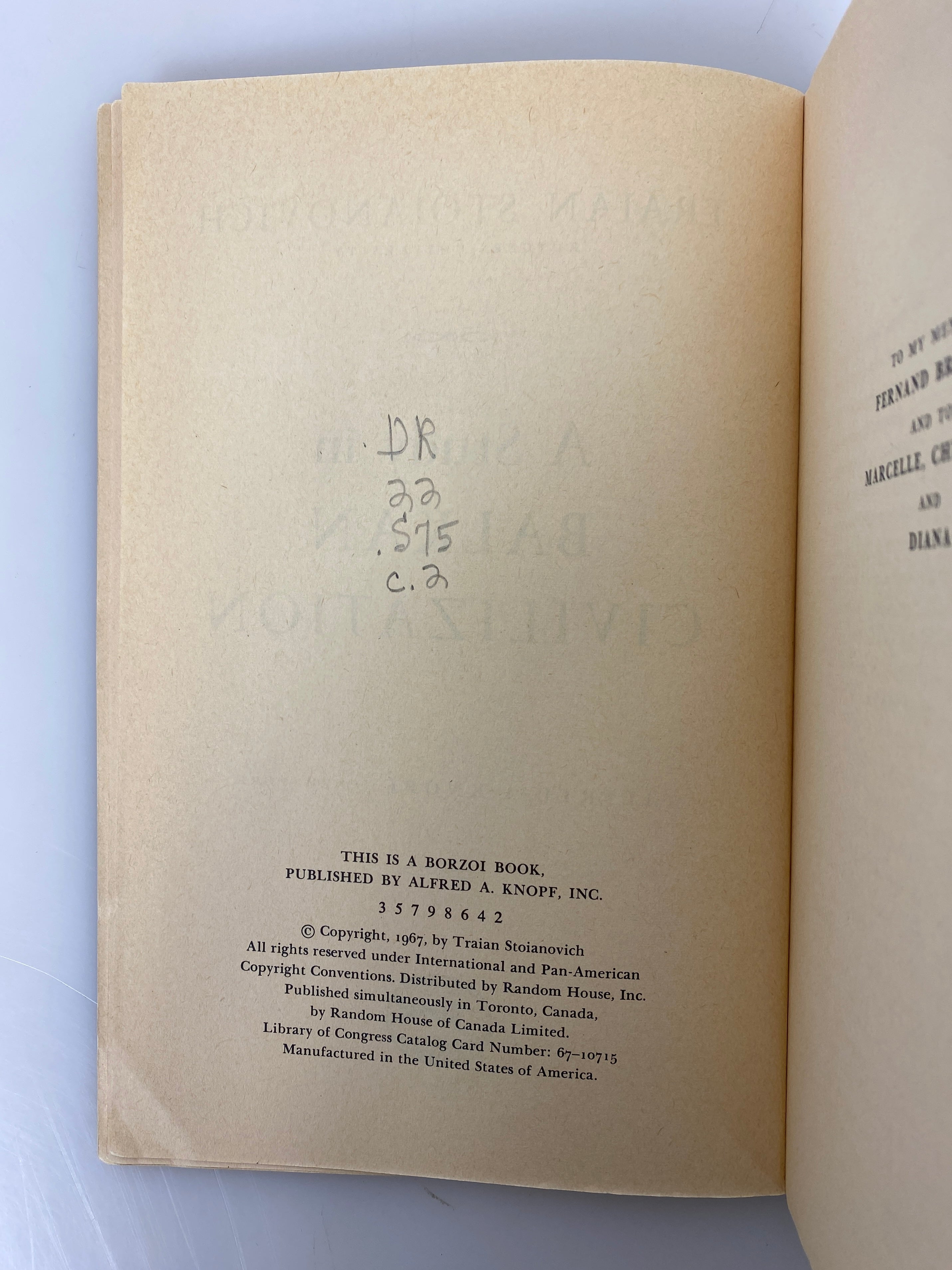 2 Vols: Rise of Nationality in the Balkans/Balkan Civilization 1966-67 Ex-Lib