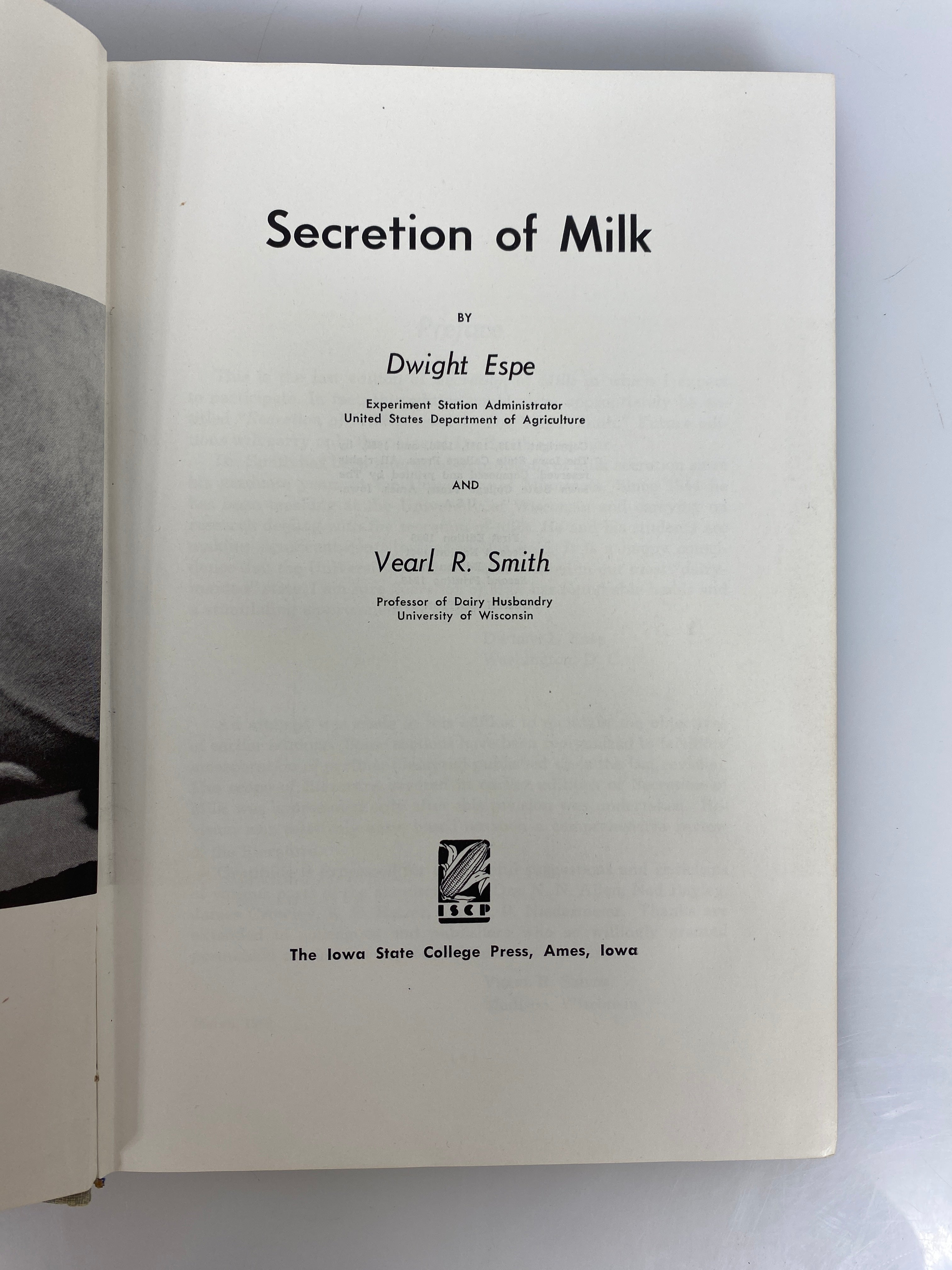 2 Vols: Secretion of Milk/The Physiology & Biochemistry of Lactation 1952-56