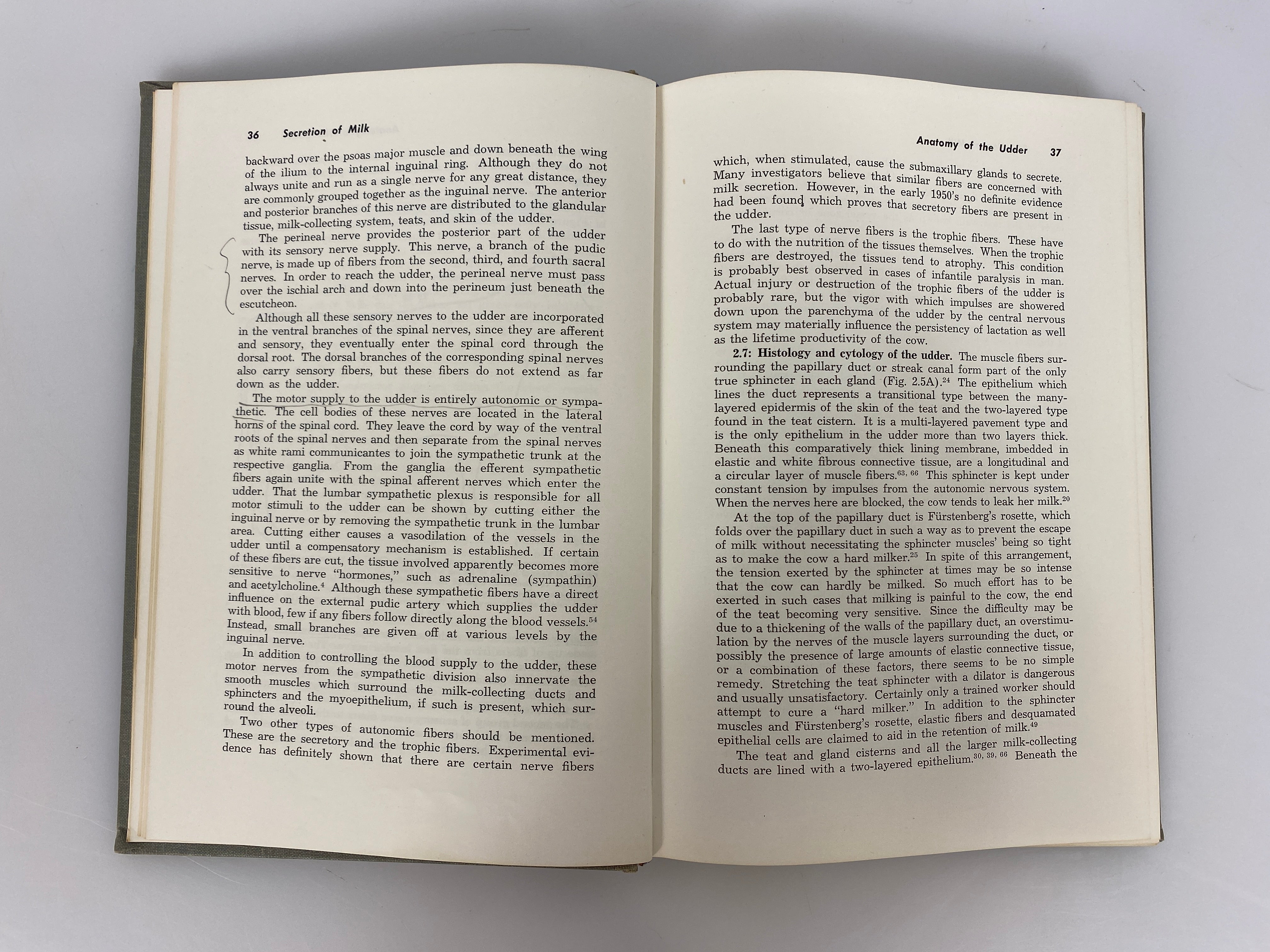 2 Vols: Secretion of Milk/The Physiology & Biochemistry of Lactation 1952-56