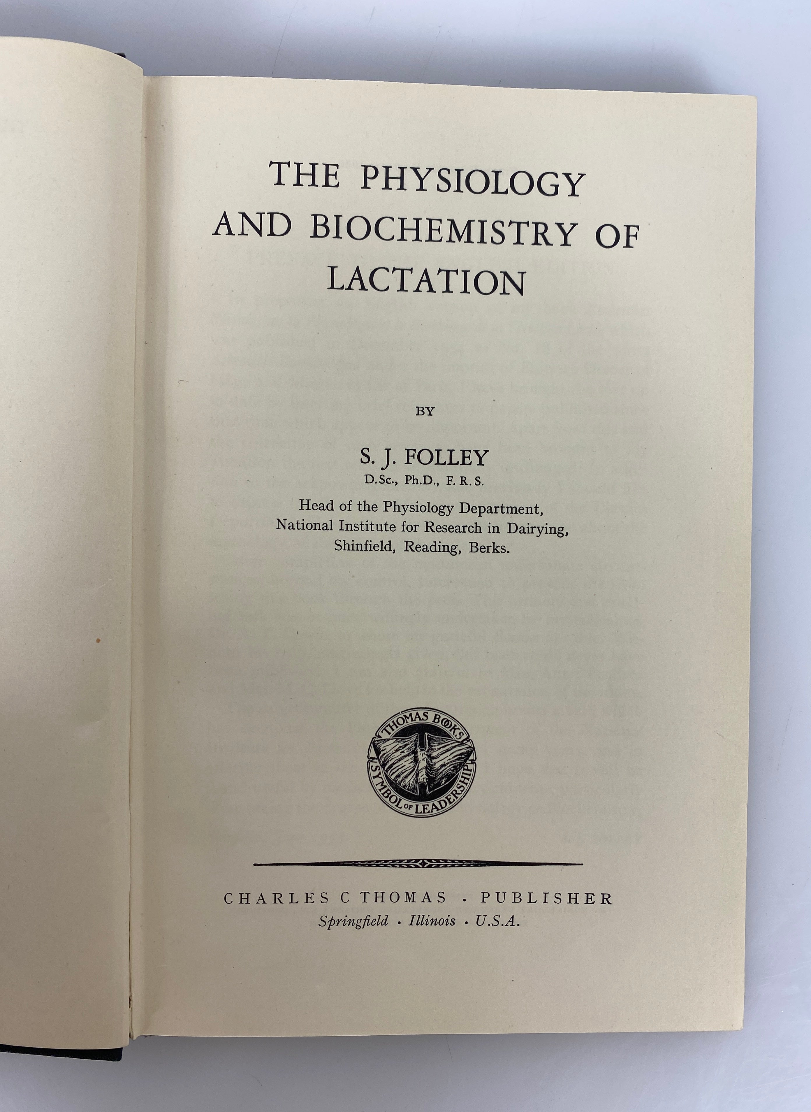 2 Vols: Secretion of Milk/The Physiology & Biochemistry of Lactation 1952-56