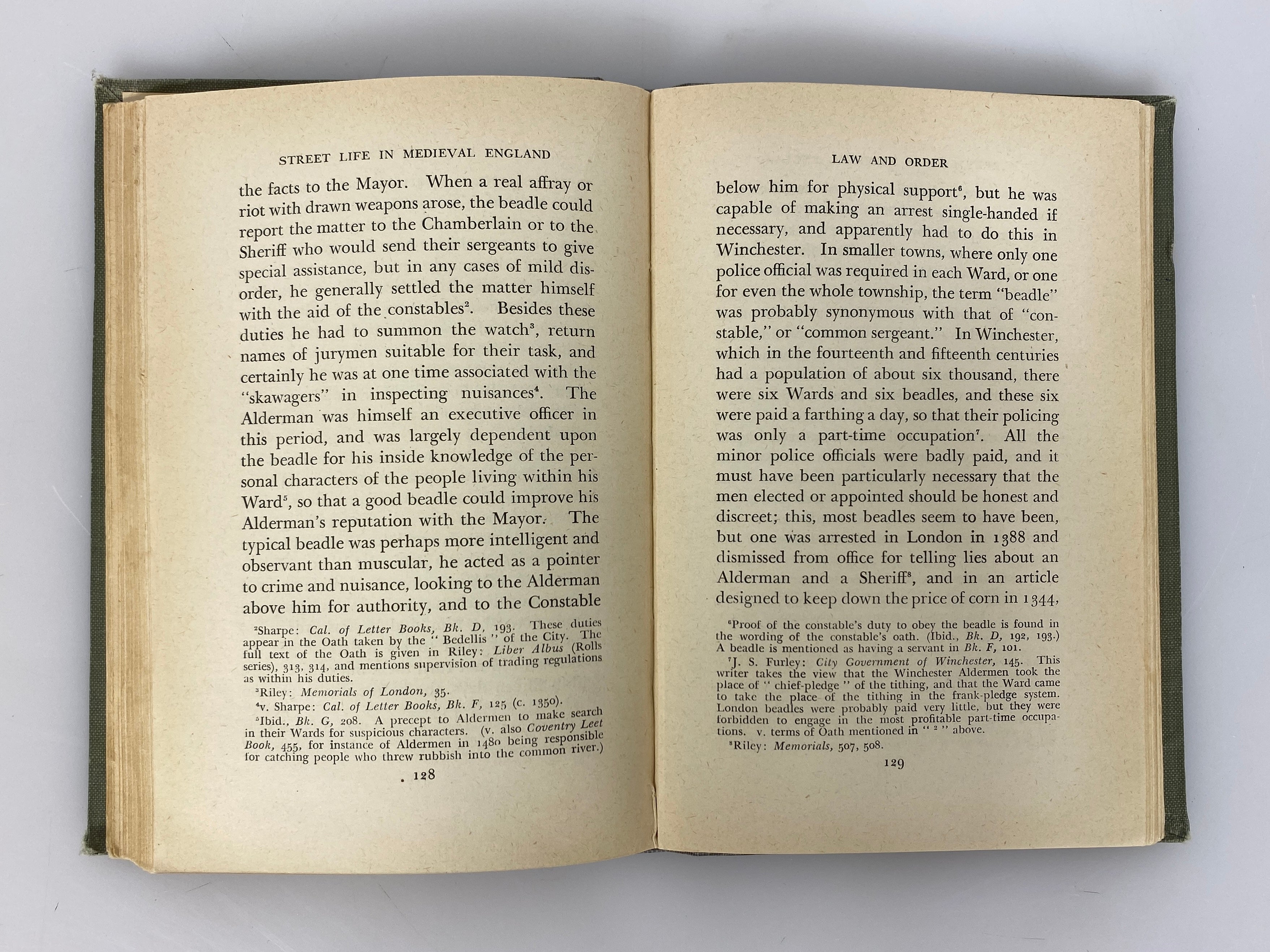 2 Vols Street Life in Medieval England/English Life in the Middle Ages Ex-Libris