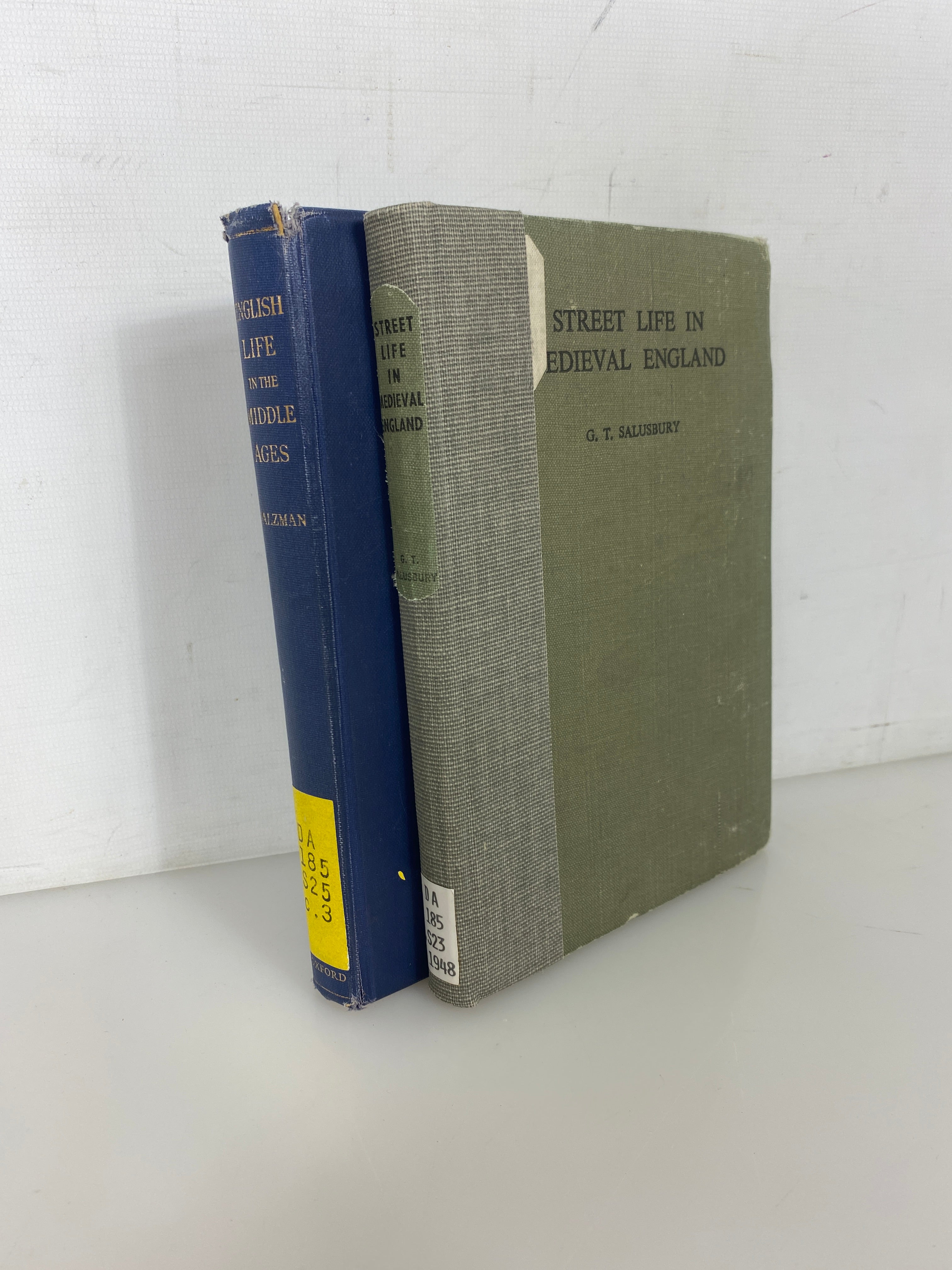 2 Vols Street Life in Medieval England/English Life in the Middle Ages Ex-Libris