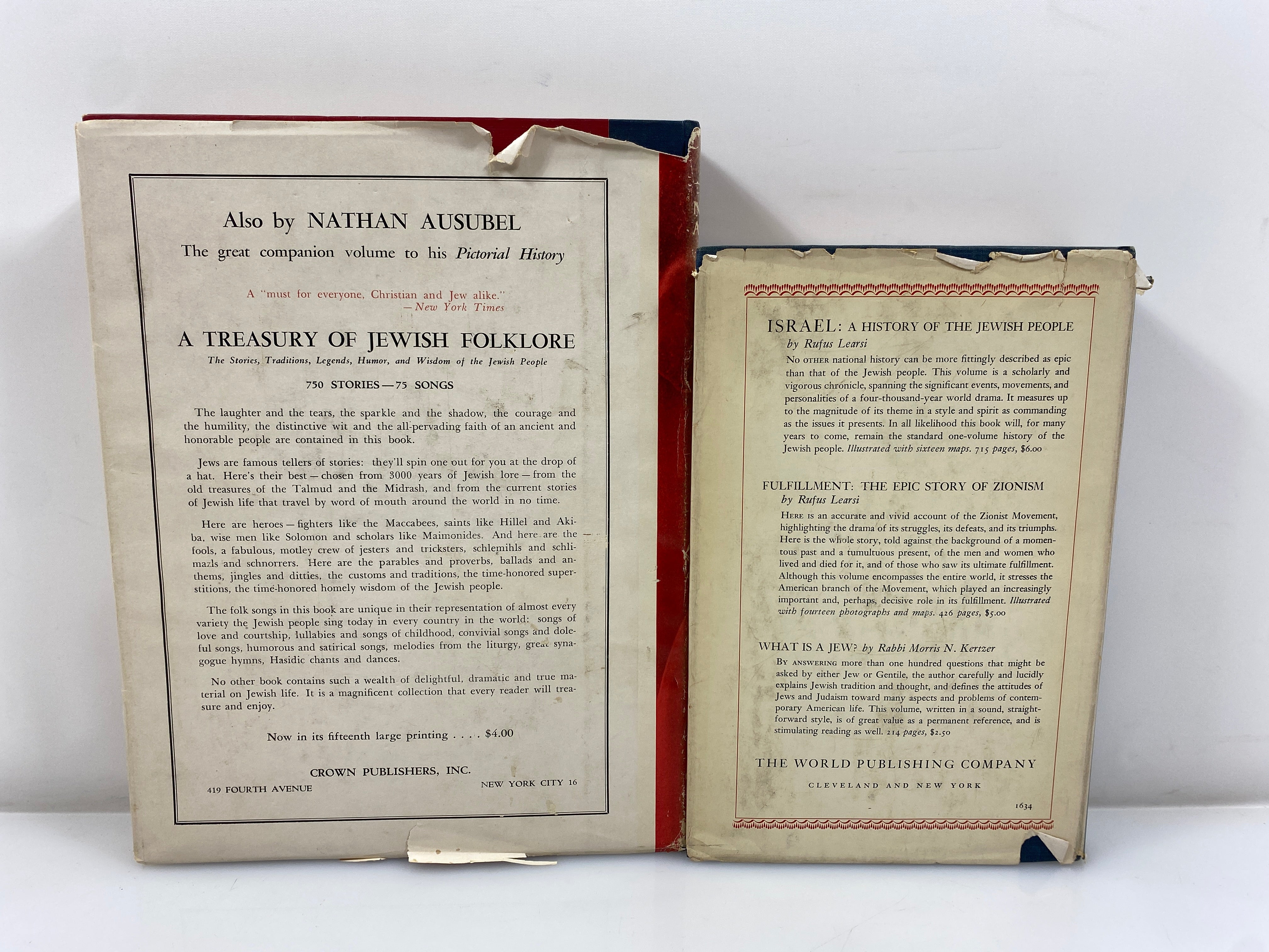 2 Vols: The Jews in America/Pictorial History of the Jewish People HCDJ