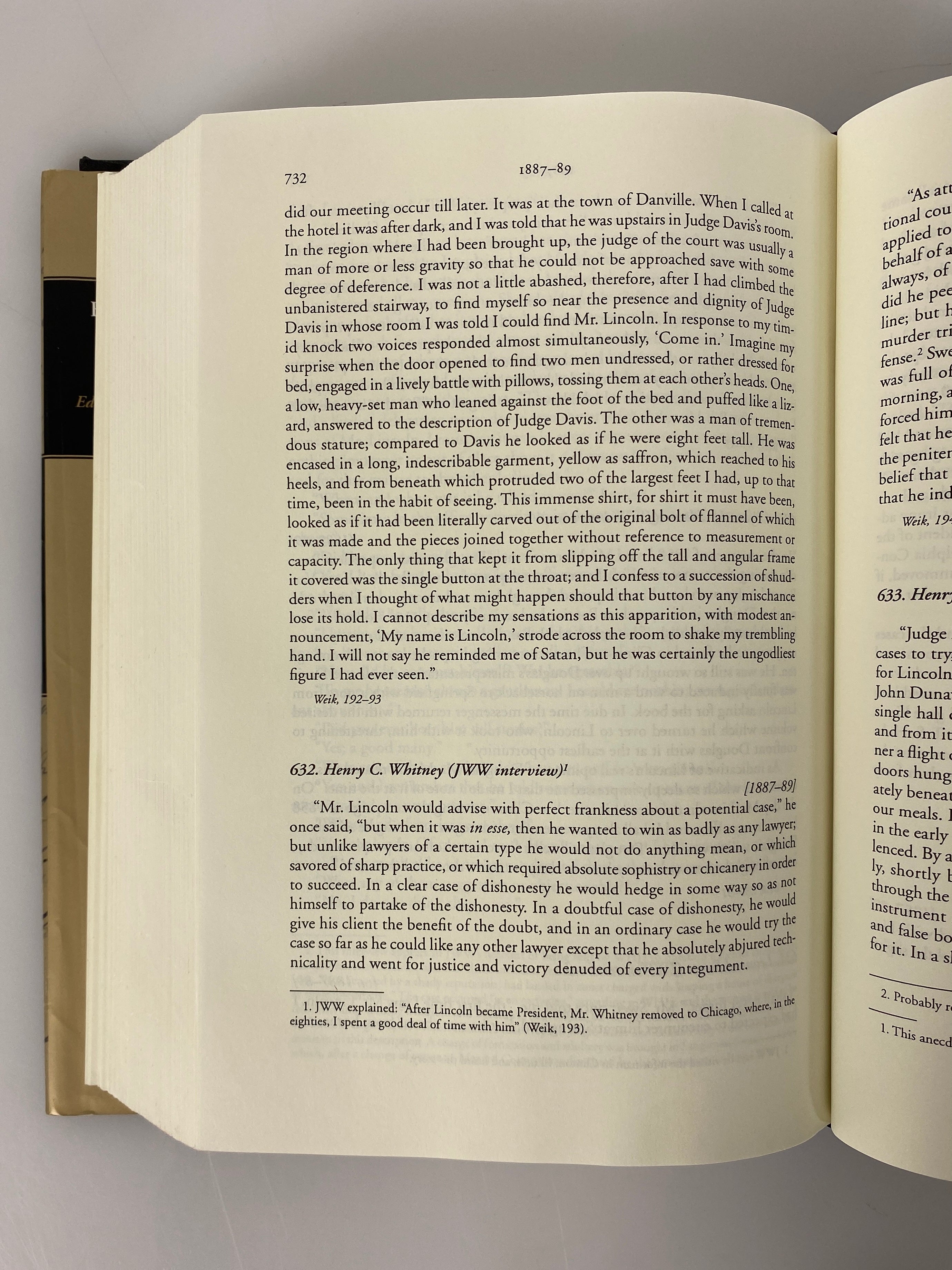 2 Vols: The Lincoln-Douglas Debates/Herndon's Informants Signed/Inscribed HCDJ