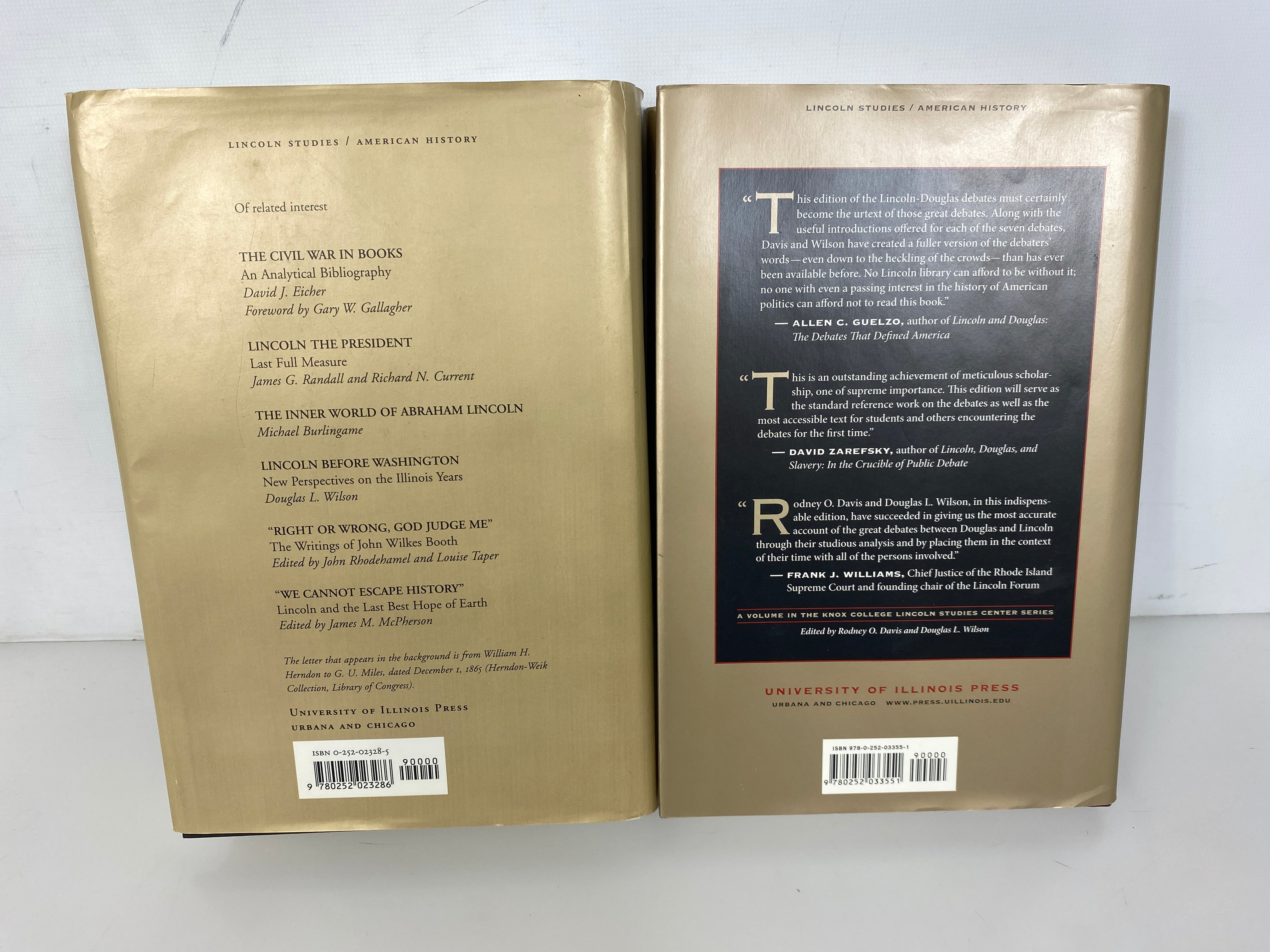 2 Vols: The Lincoln-Douglas Debates/Herndon's Informants Signed/Inscribed HCDJ