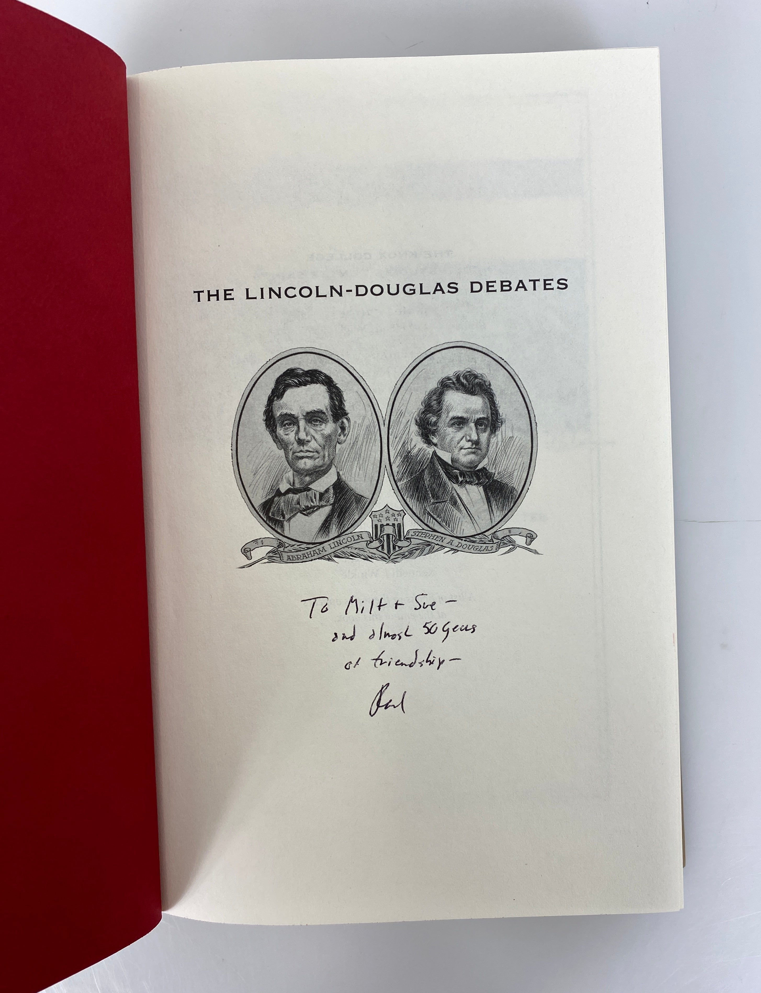 2 Vols: The Lincoln-Douglas Debates/Herndon's Informants Signed/Inscribed HCDJ