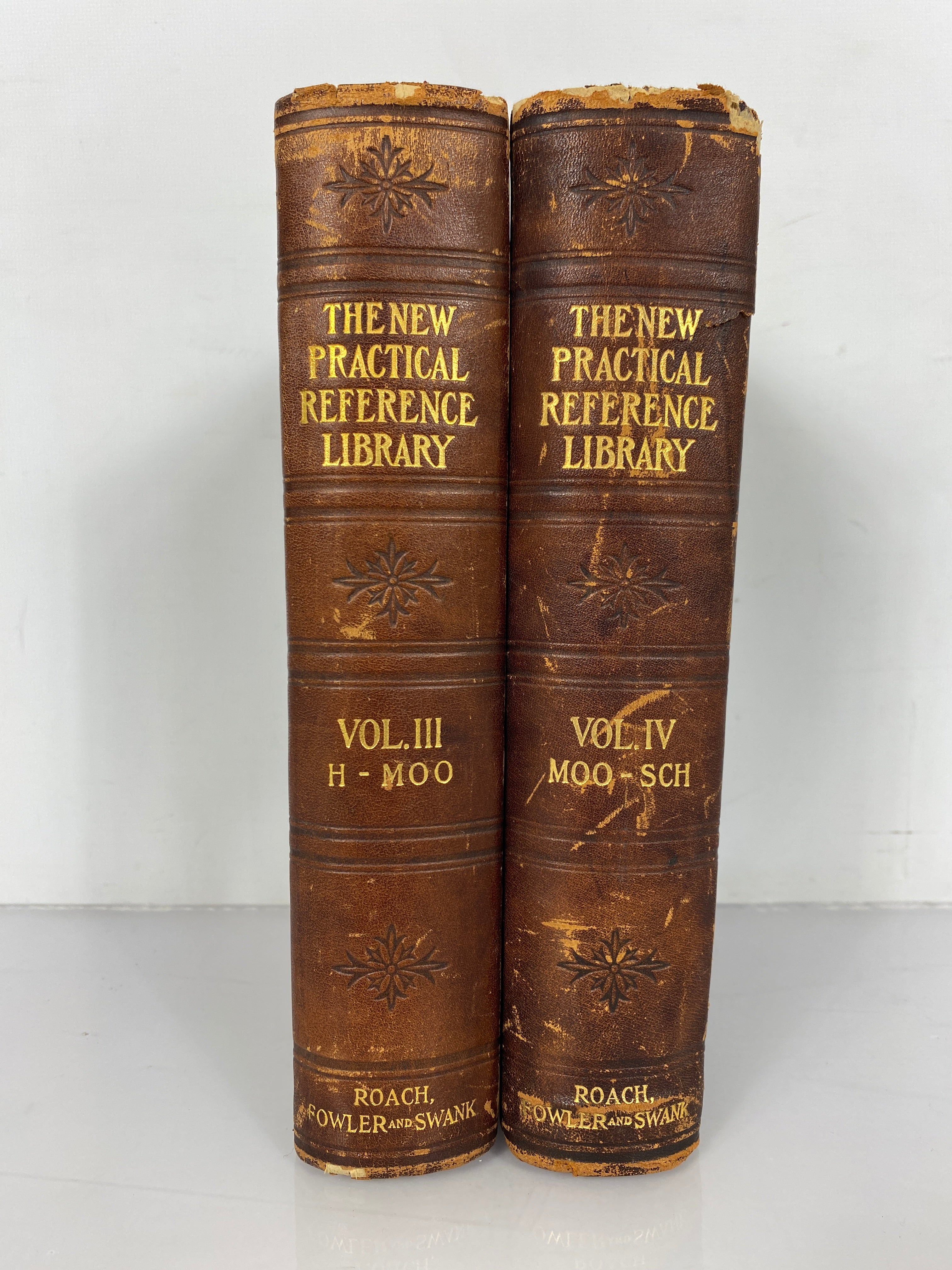 2 Vols: The New Practical Reference Library (III & IV) 1910 Antique HC