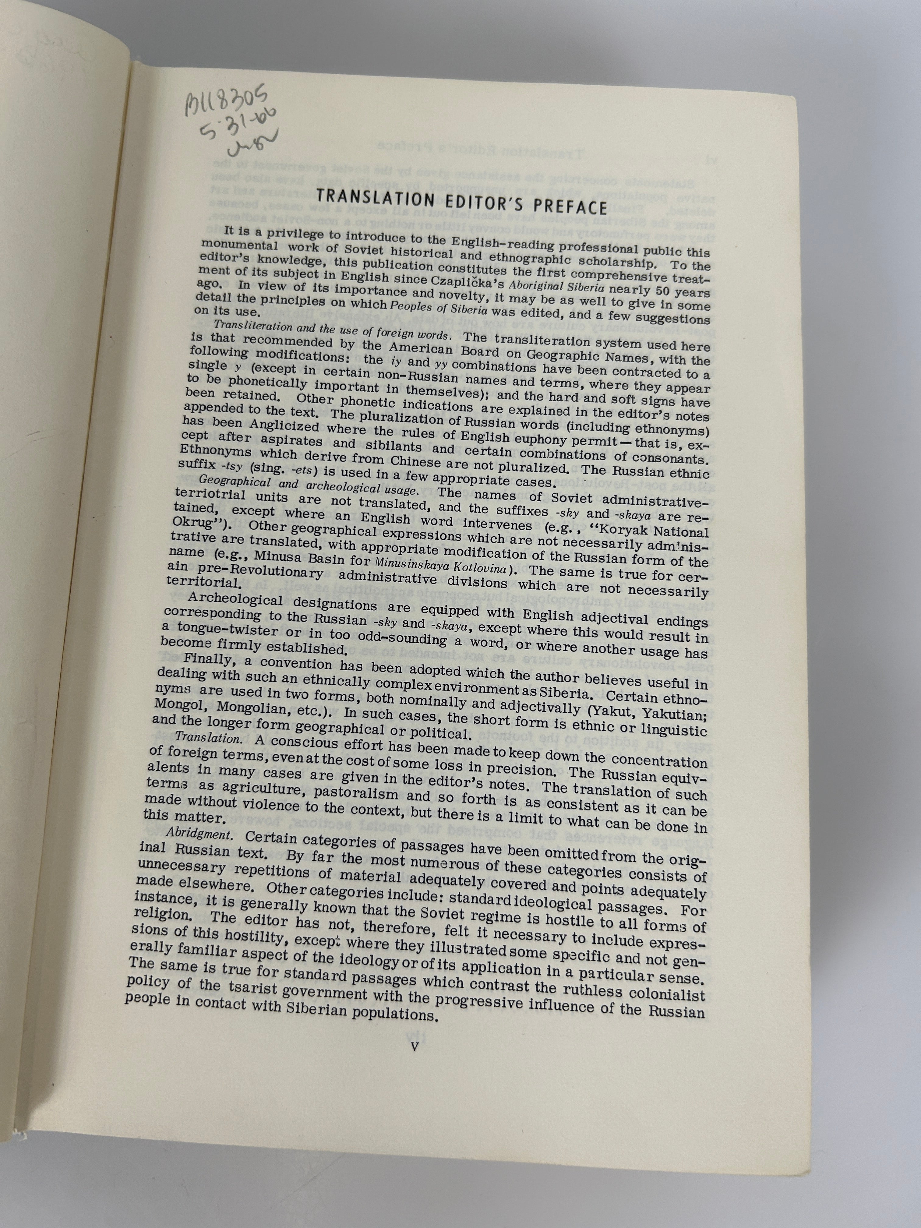 2 Vols: The People's of Siberia/A Walk in Rural Russia 1964-67 Ex-Library HC