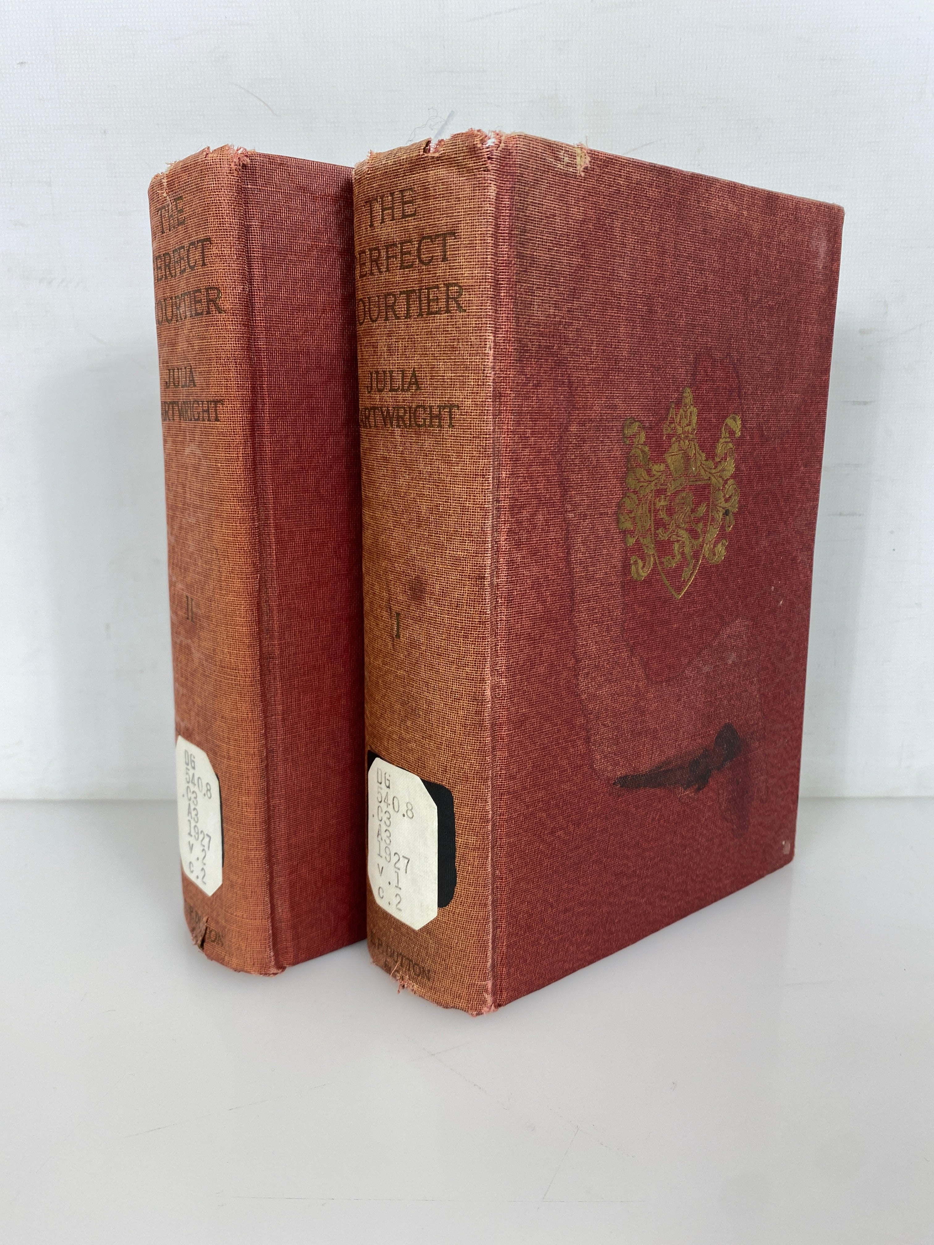 2 Vols: The Perfect Courtier by Julia Cartwright 1927 Ex-Library HC