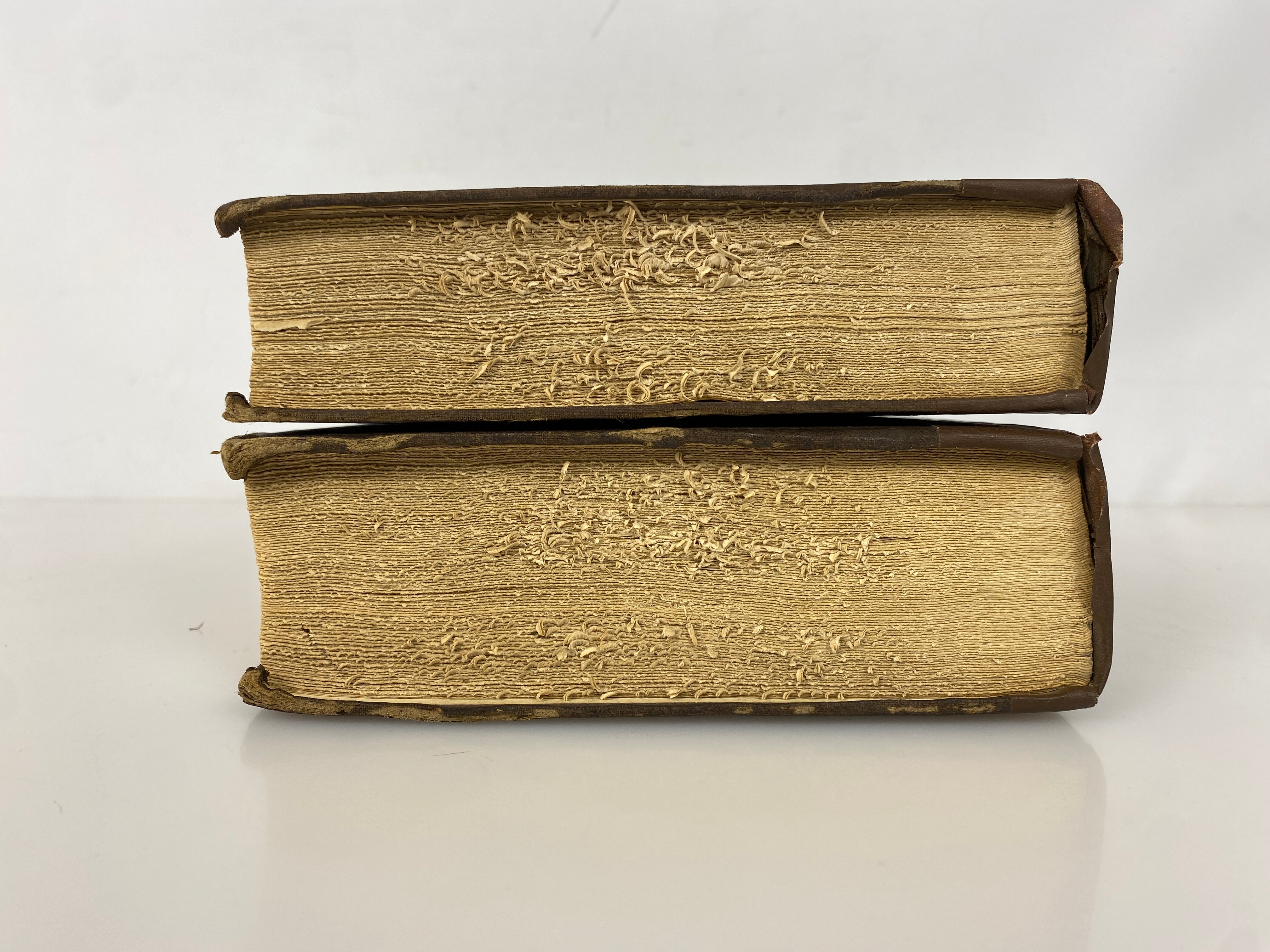 2 Vols The Works of John Jewel 3rd & 4th Portions 1848-50 Ex-Library Leather HC