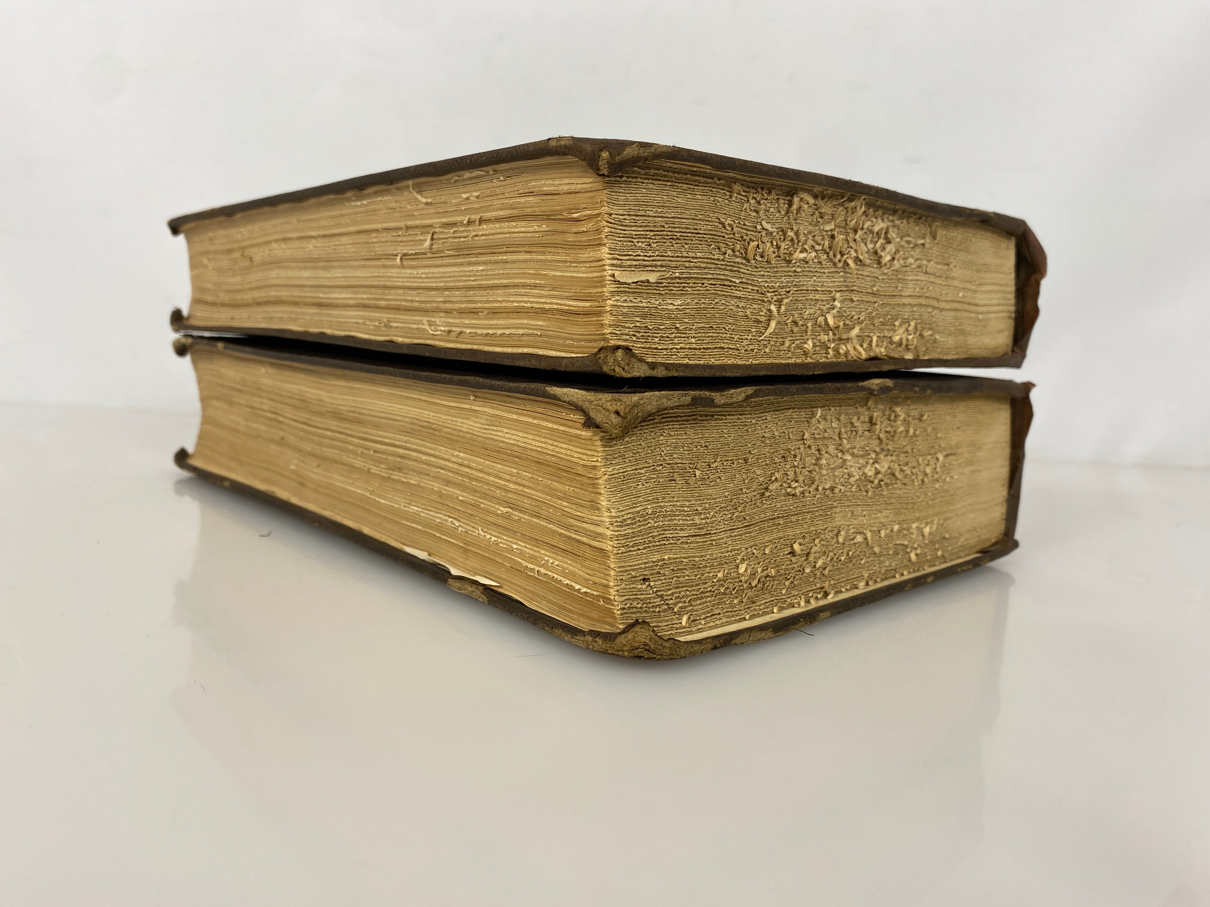 2 Vols The Works of John Jewel 3rd & 4th Portions 1848-50 Ex-Library Leather HC