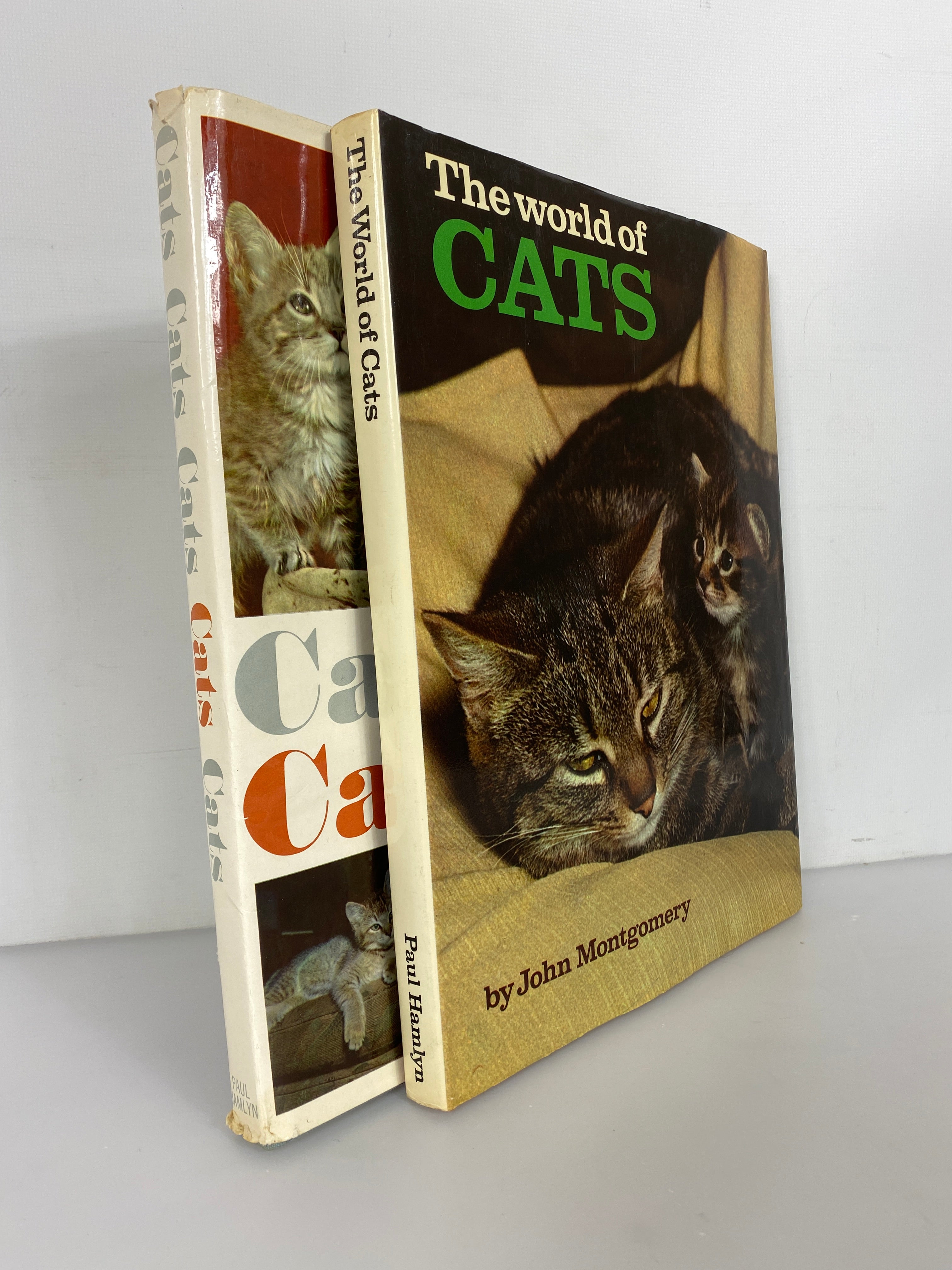 2 Vols: The World of Cats (1968)/Cats Cats Cats Cats (1968) Vintage HC DJ