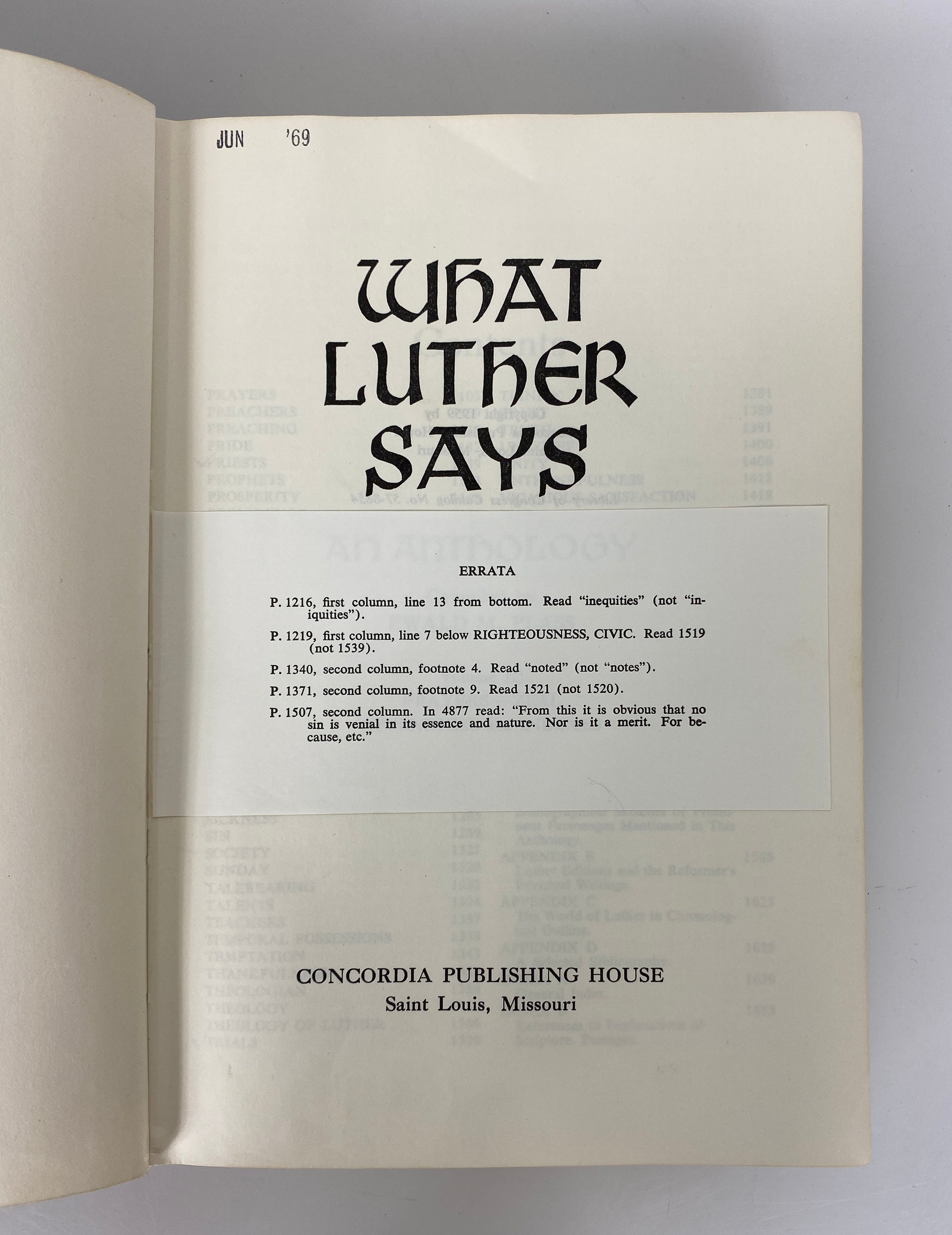 2 Vols: What Luther Says an Anthology II & III 1959 Concordia Ex-Library HC