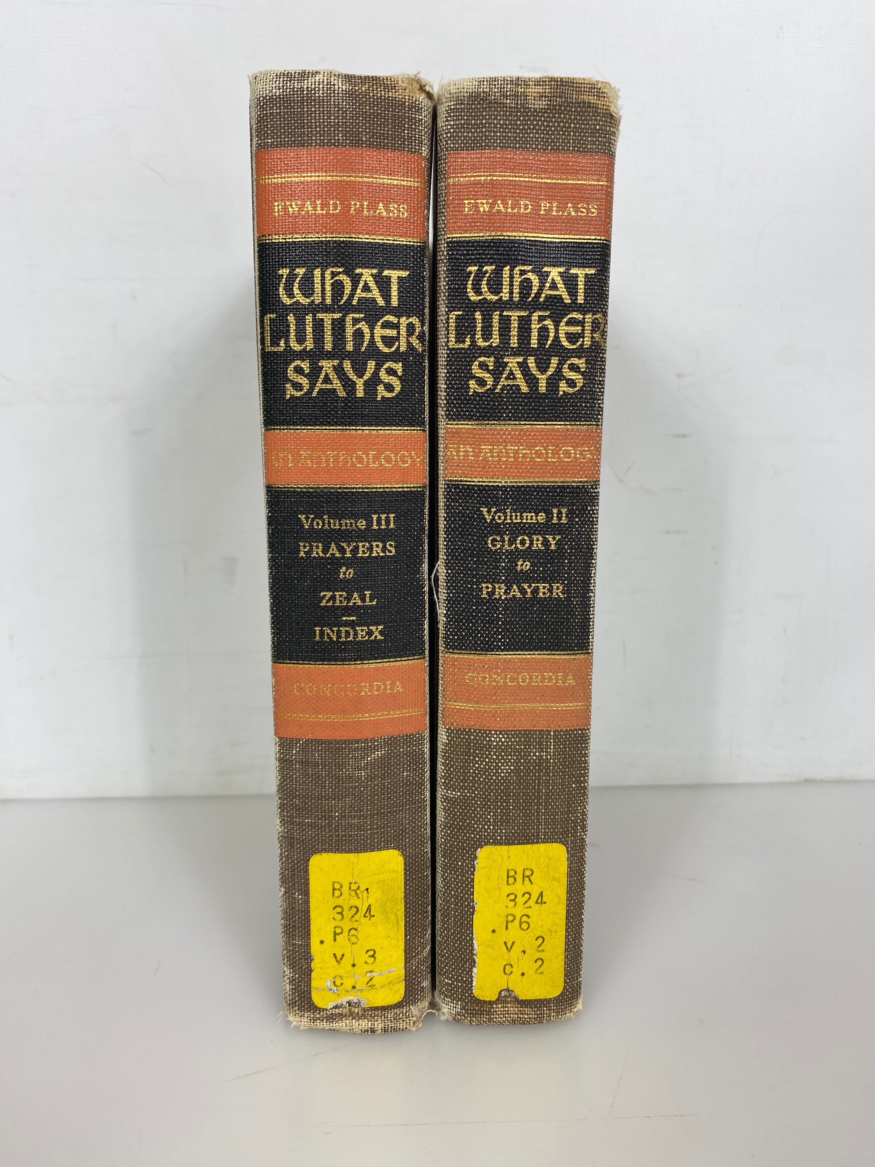 2 Vols: What Luther Says an Anthology II & III 1959 Concordia Ex-Library HC