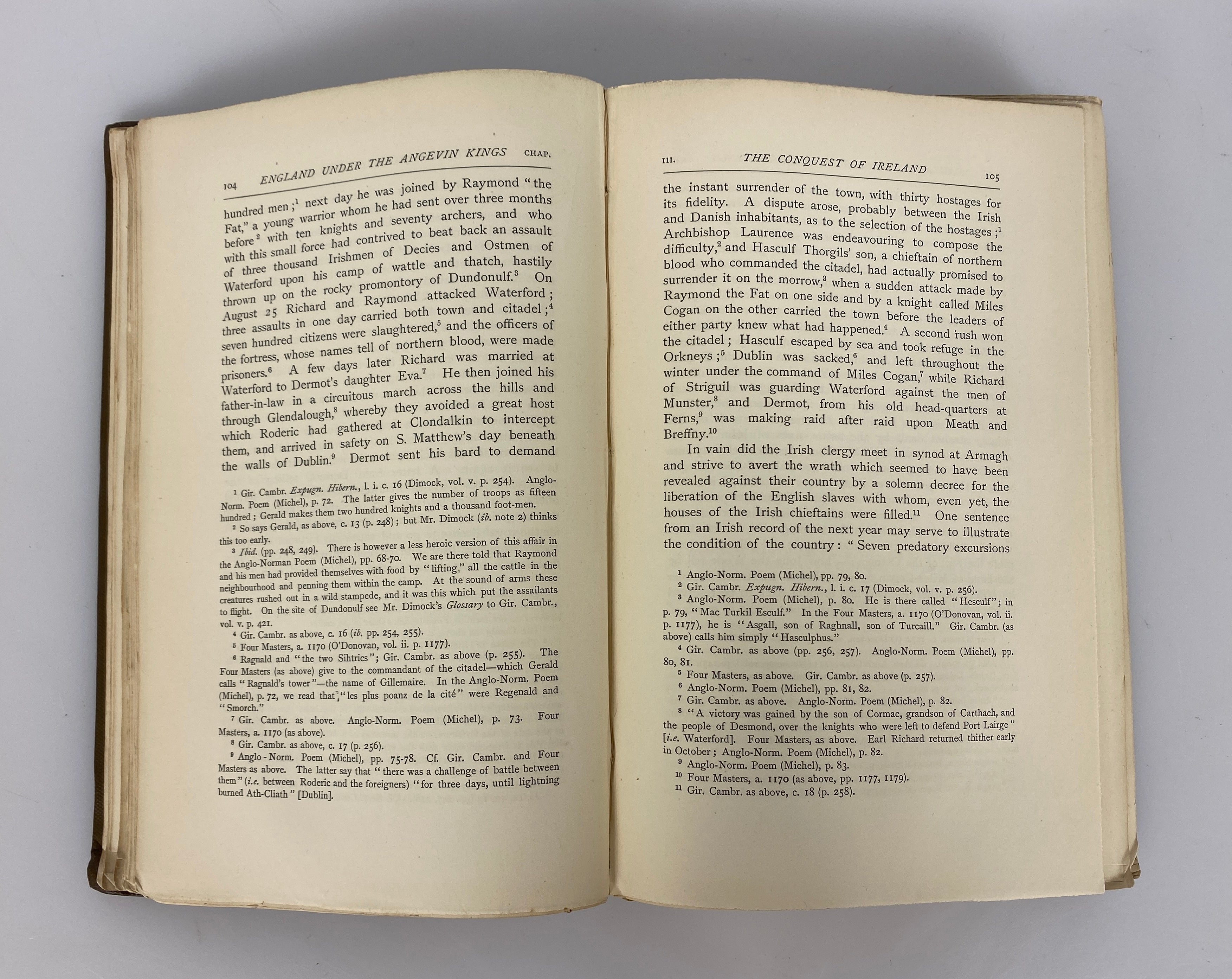 2 Volume Set: England Under the Angevin Kings 1887 Ex-Library HC