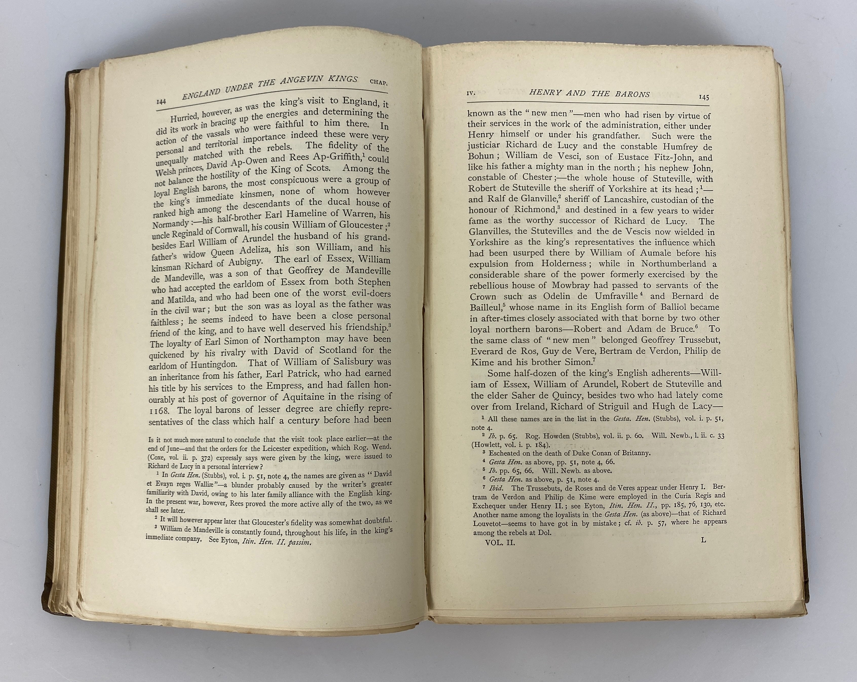 2 Volume Set: England Under the Angevin Kings 1887 Ex-Library HC