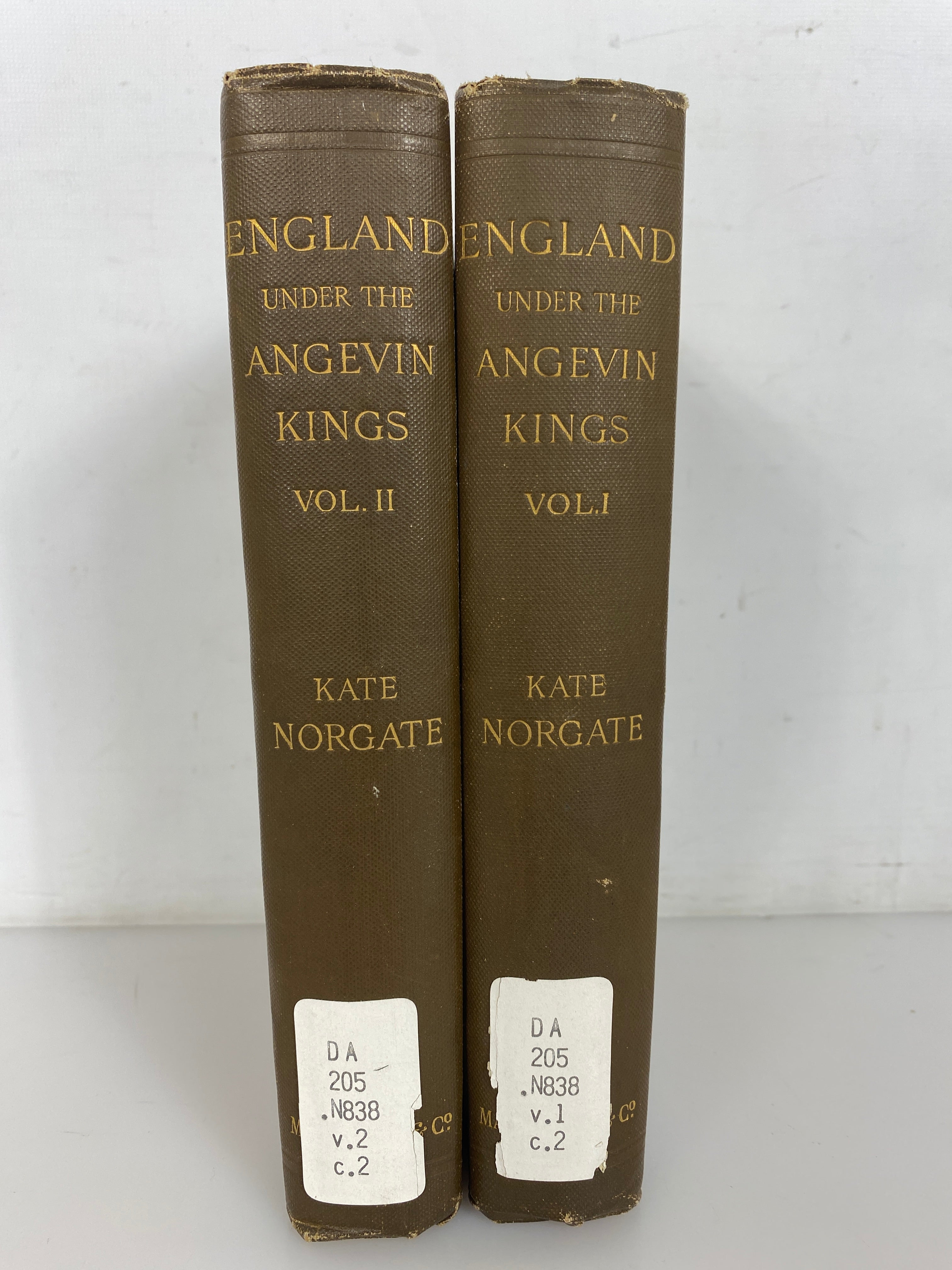 2 Volume Set: England Under the Angevin Kings 1887 Ex-Library HC