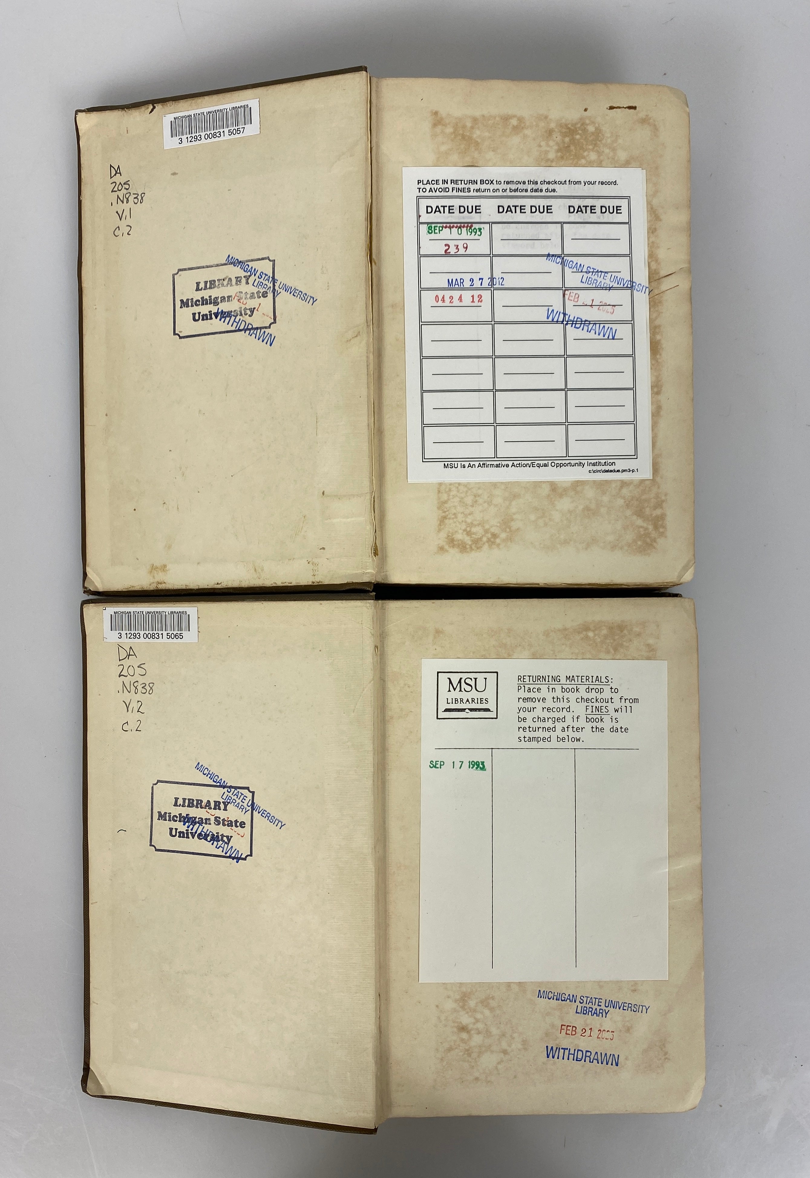 2 Volume Set: England Under the Angevin Kings 1887 Ex-Library HC
