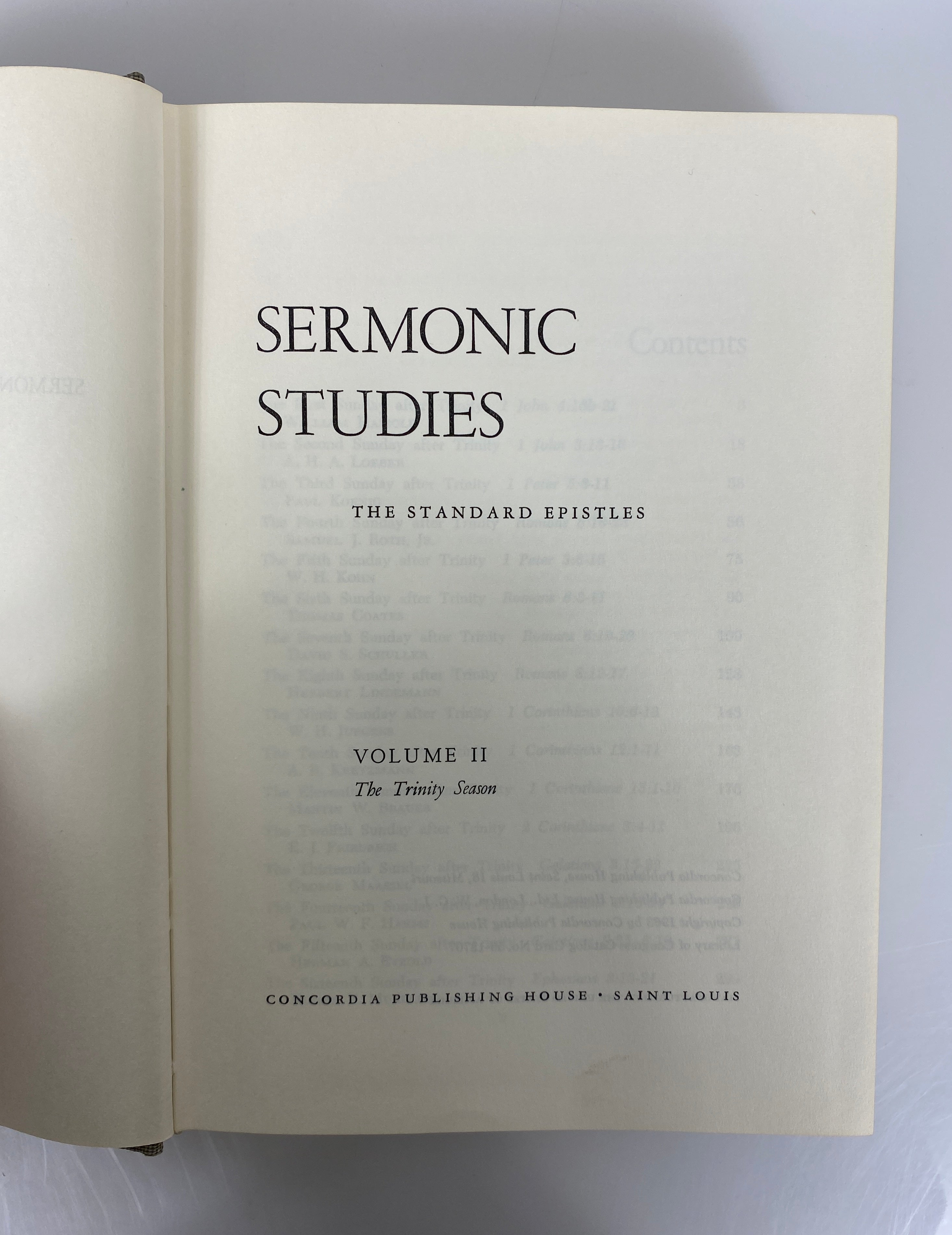 2 Volume Set Sermonic Studies The Standard Epistles 1957-63 HC DJ