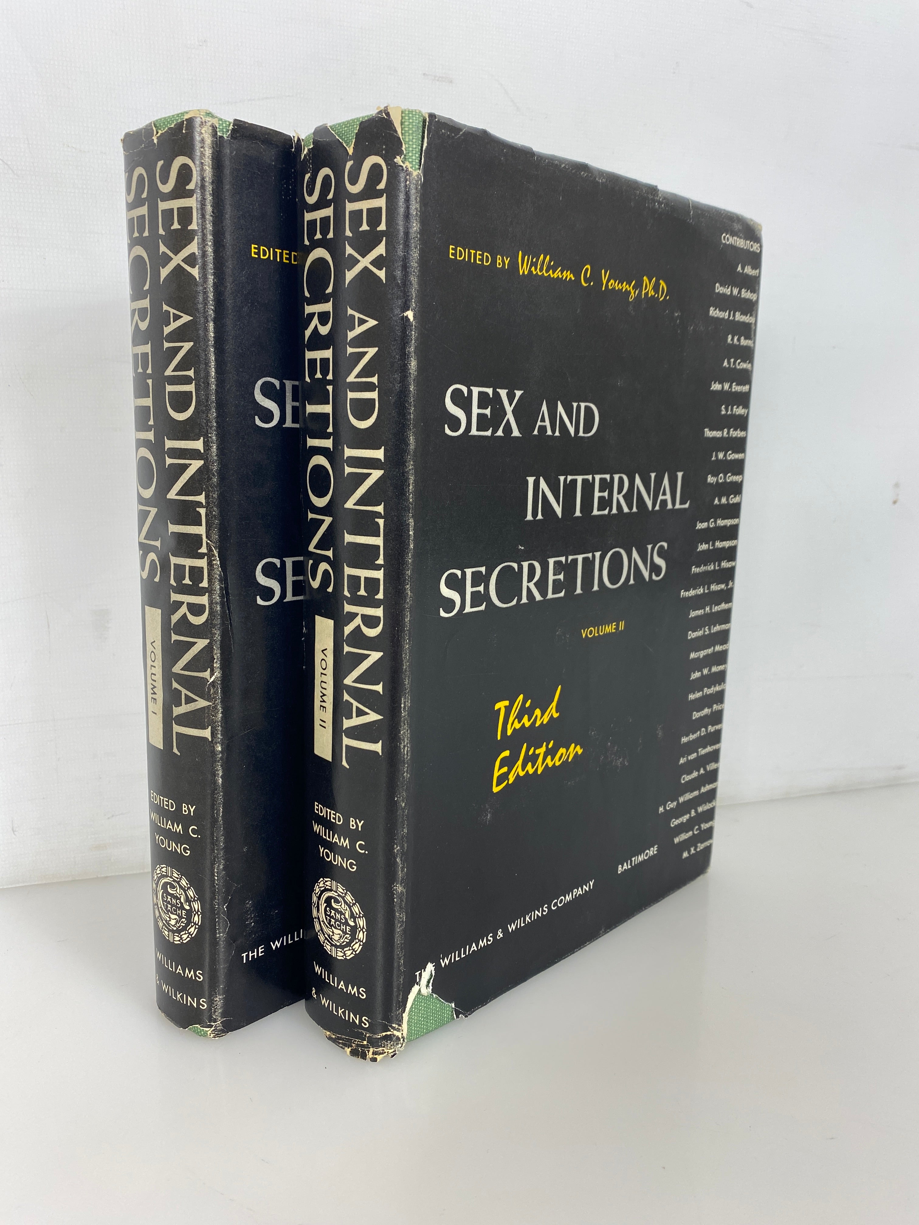 2 Volume Set: Sex & Internal Secretions by William Young 3rd Edition HC DJ