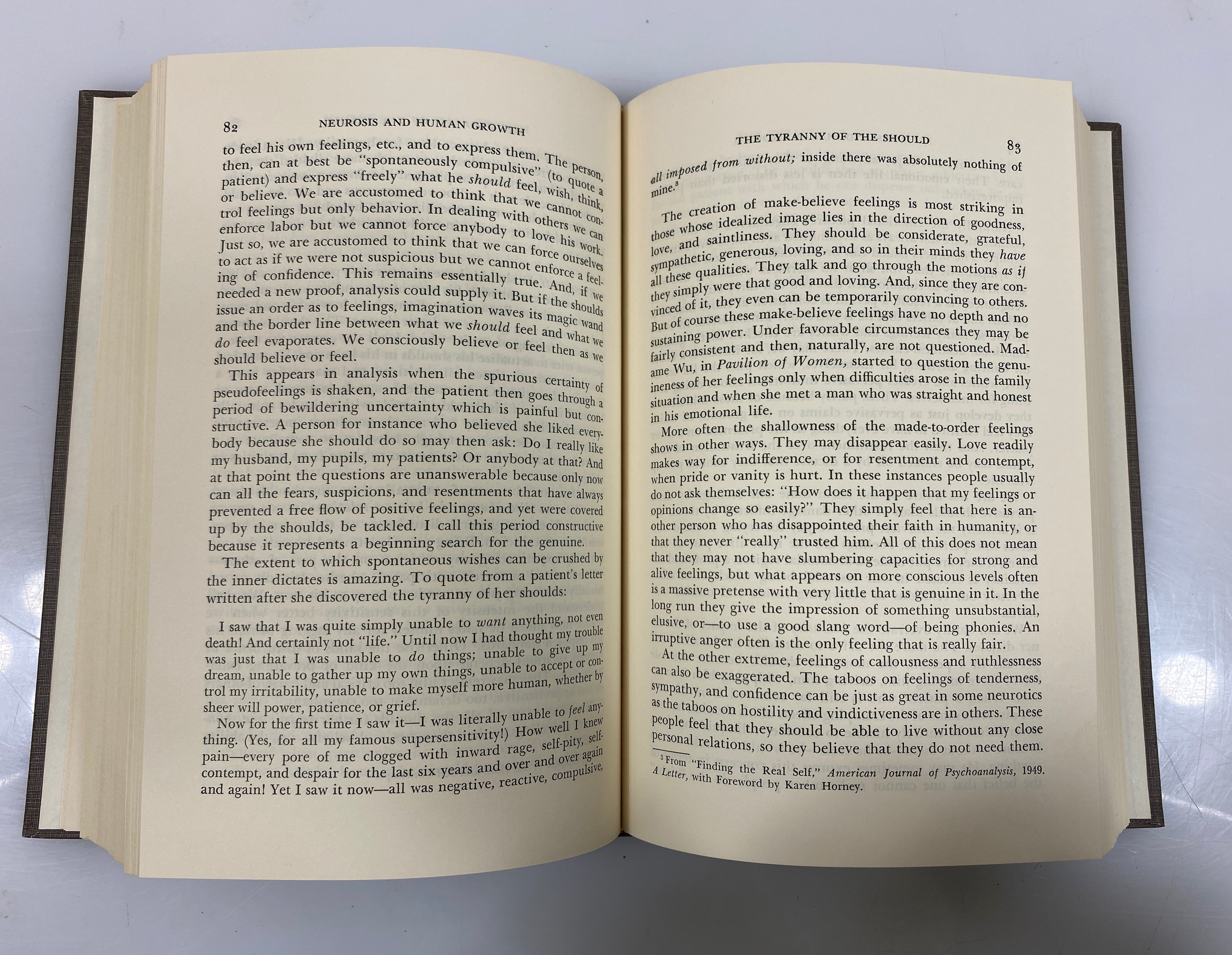 2 Volume Set: The Collected Works of Karen Horney 1964 HC Slipcase