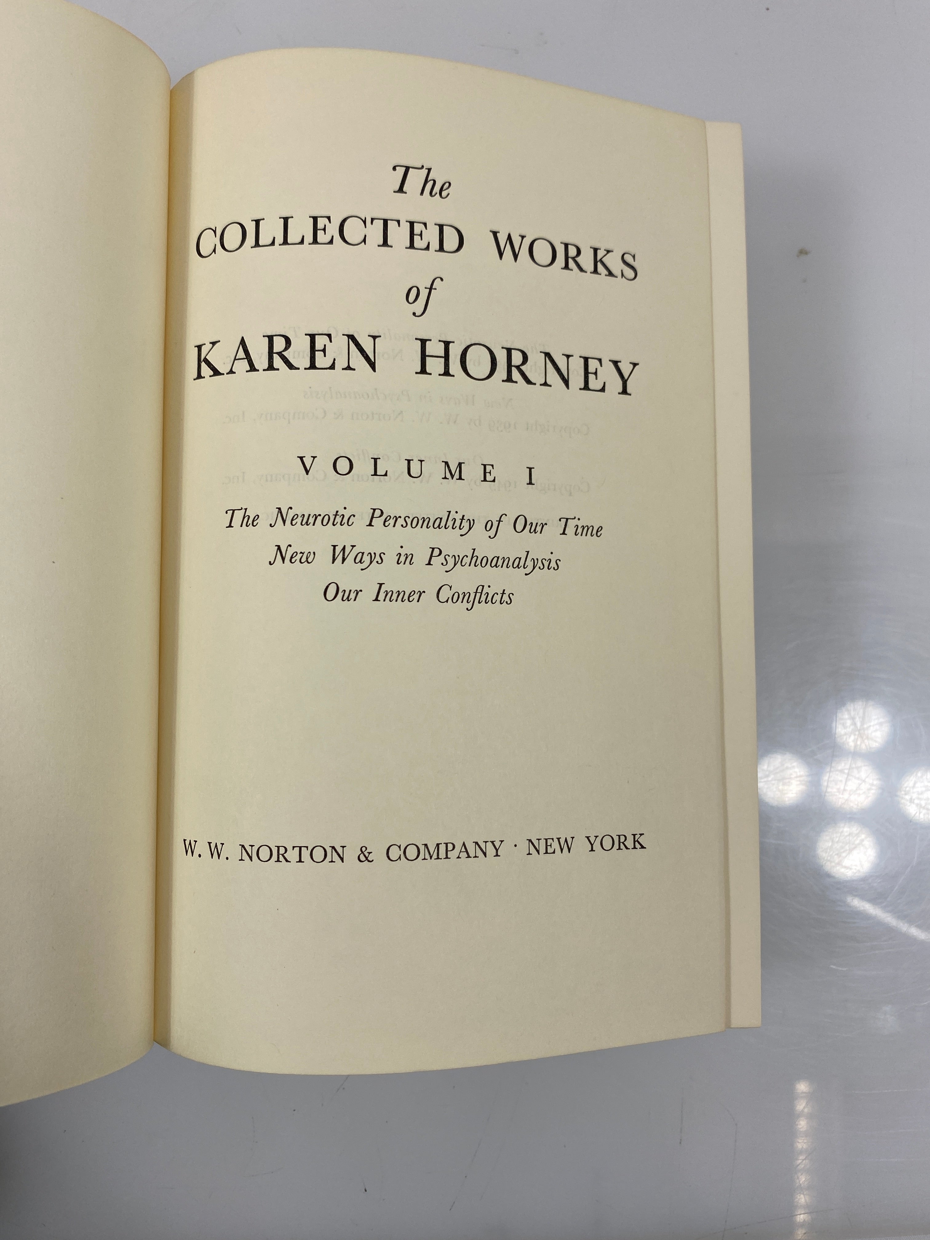 2 Volume Set: The Collected Works of Karen Horney 1964 HC Slipcase