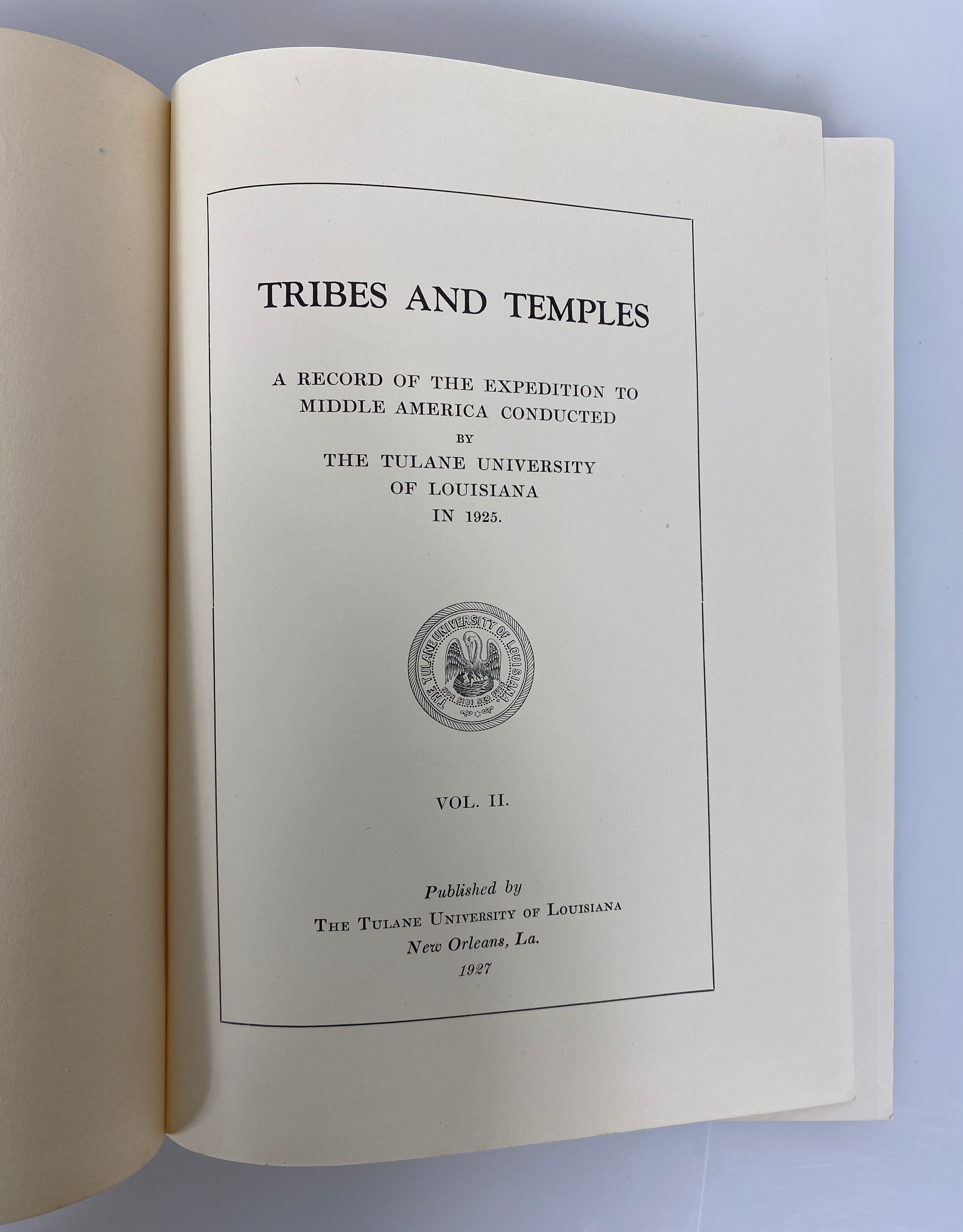 2 Volume Set: Tribes and Temples Tulane Expedition of Middle America 1926-27 HC