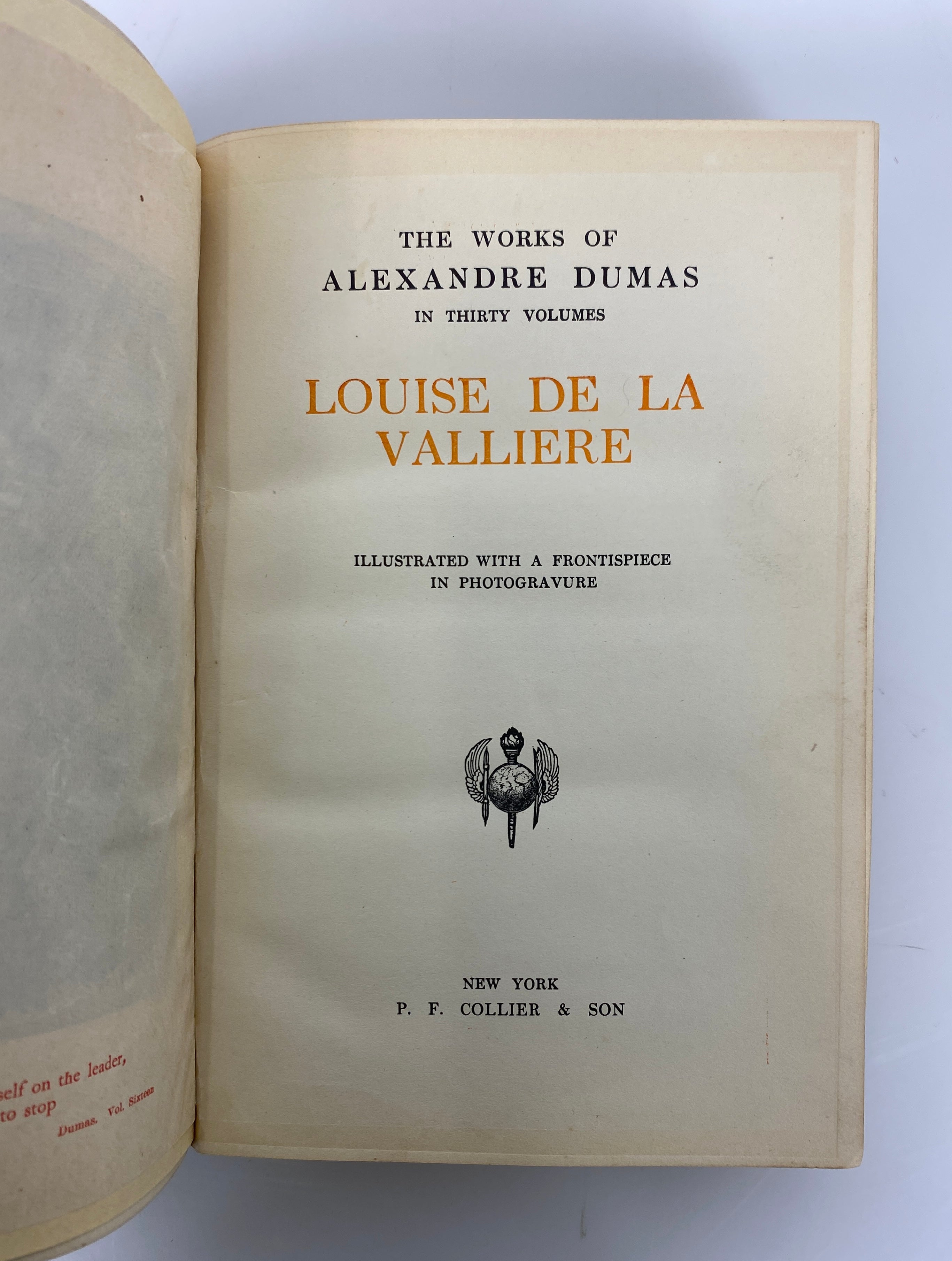2 Volumes Alexandre Dumas: Joseph Balsamo/Louise de la Valliere Antique HC