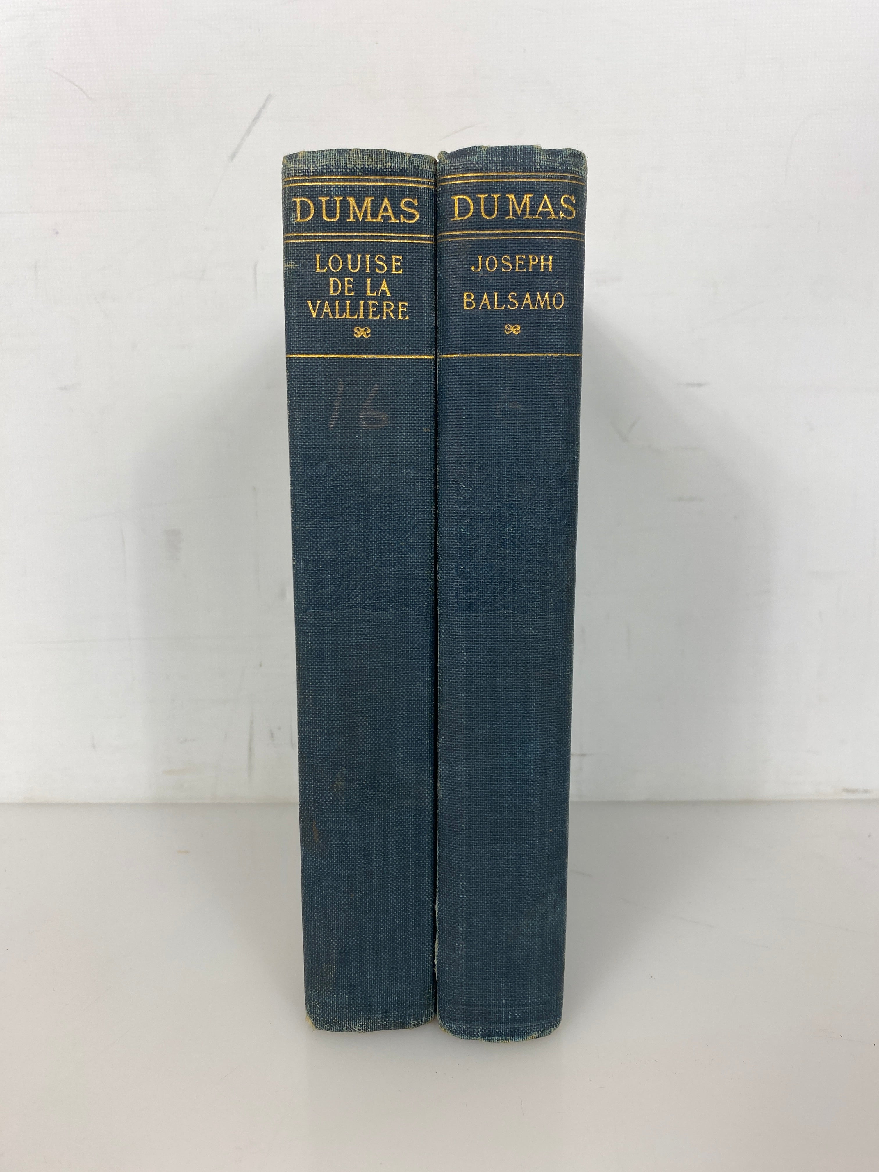 2 Volumes Alexandre Dumas: Joseph Balsamo/Louise de la Valliere Antique HC
