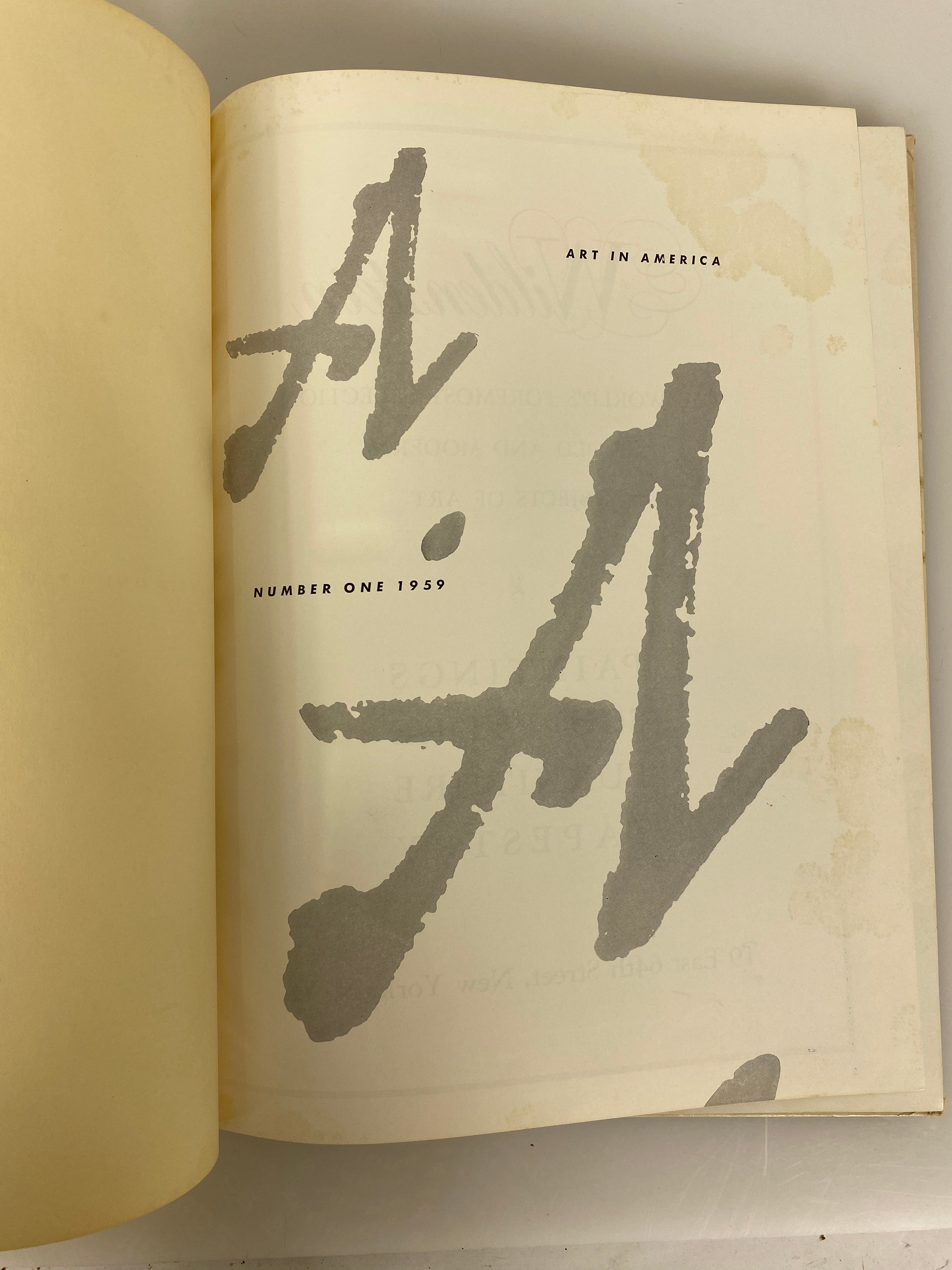 2 Volumes: Art in America Number One 1959/1961 Vintage HC