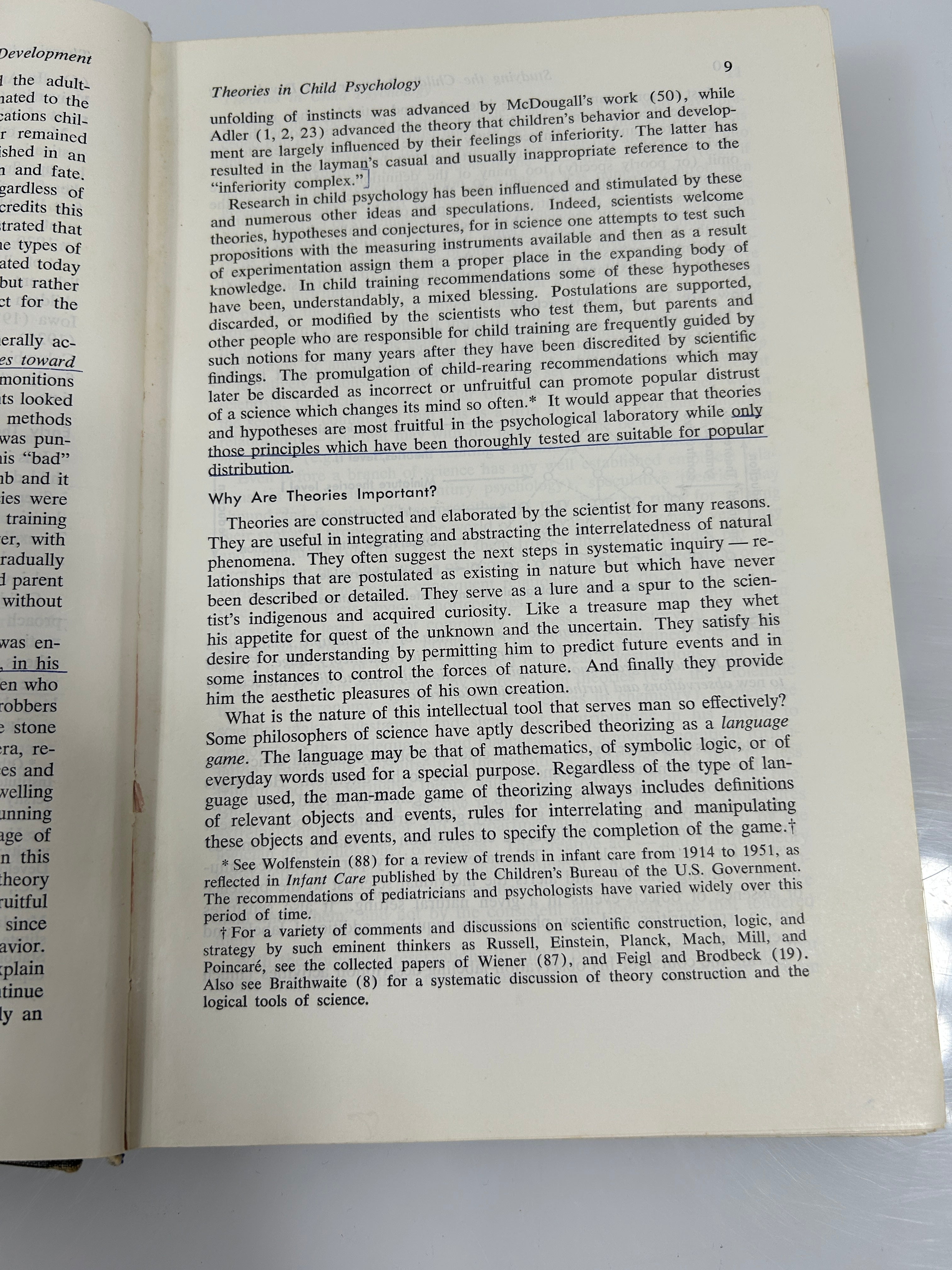 2 Volumes: Child Psychology (1962)/Principles of General Psychology (1963) HC