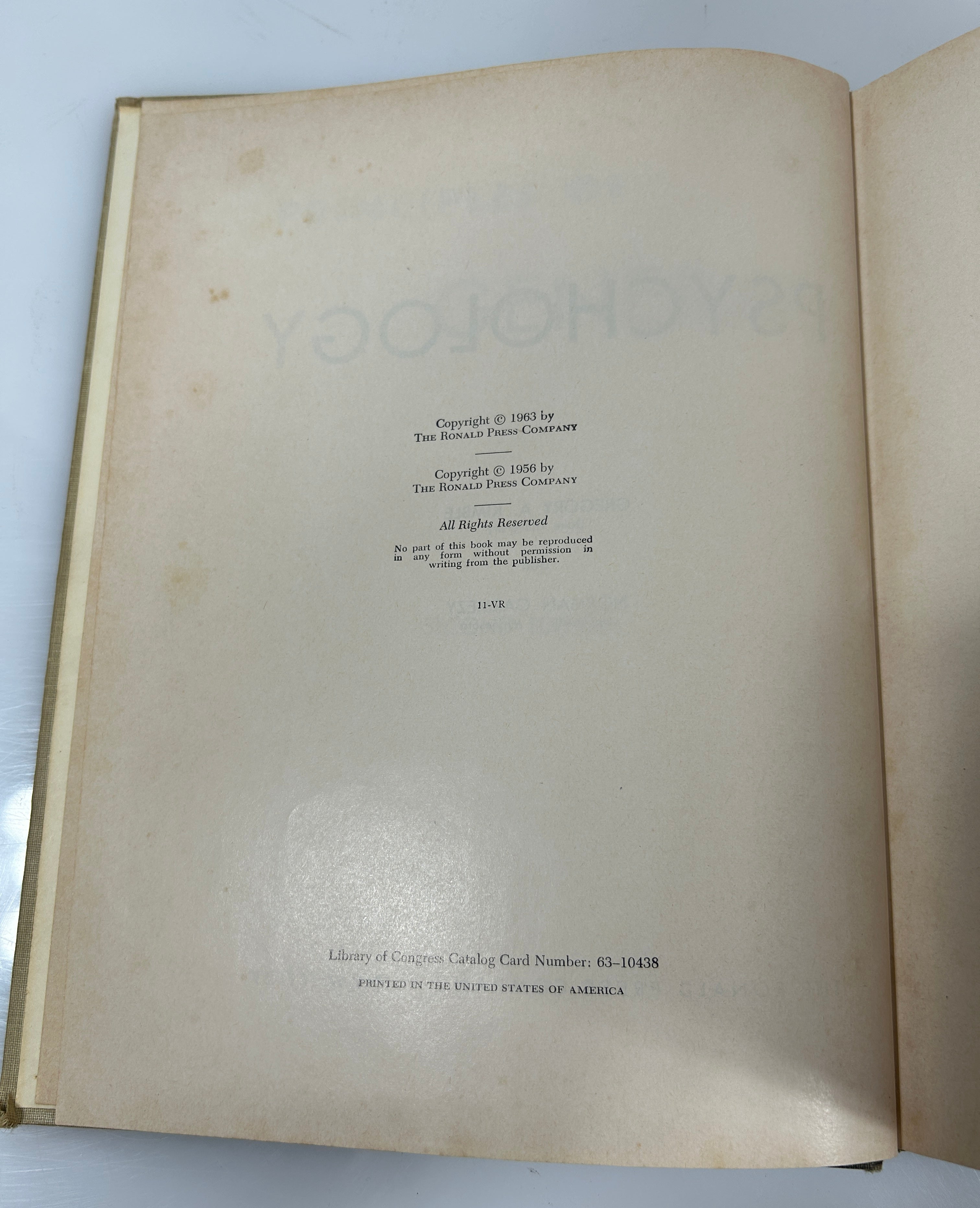 2 Volumes: Child Psychology (1962)/Principles of General Psychology (1963) HC