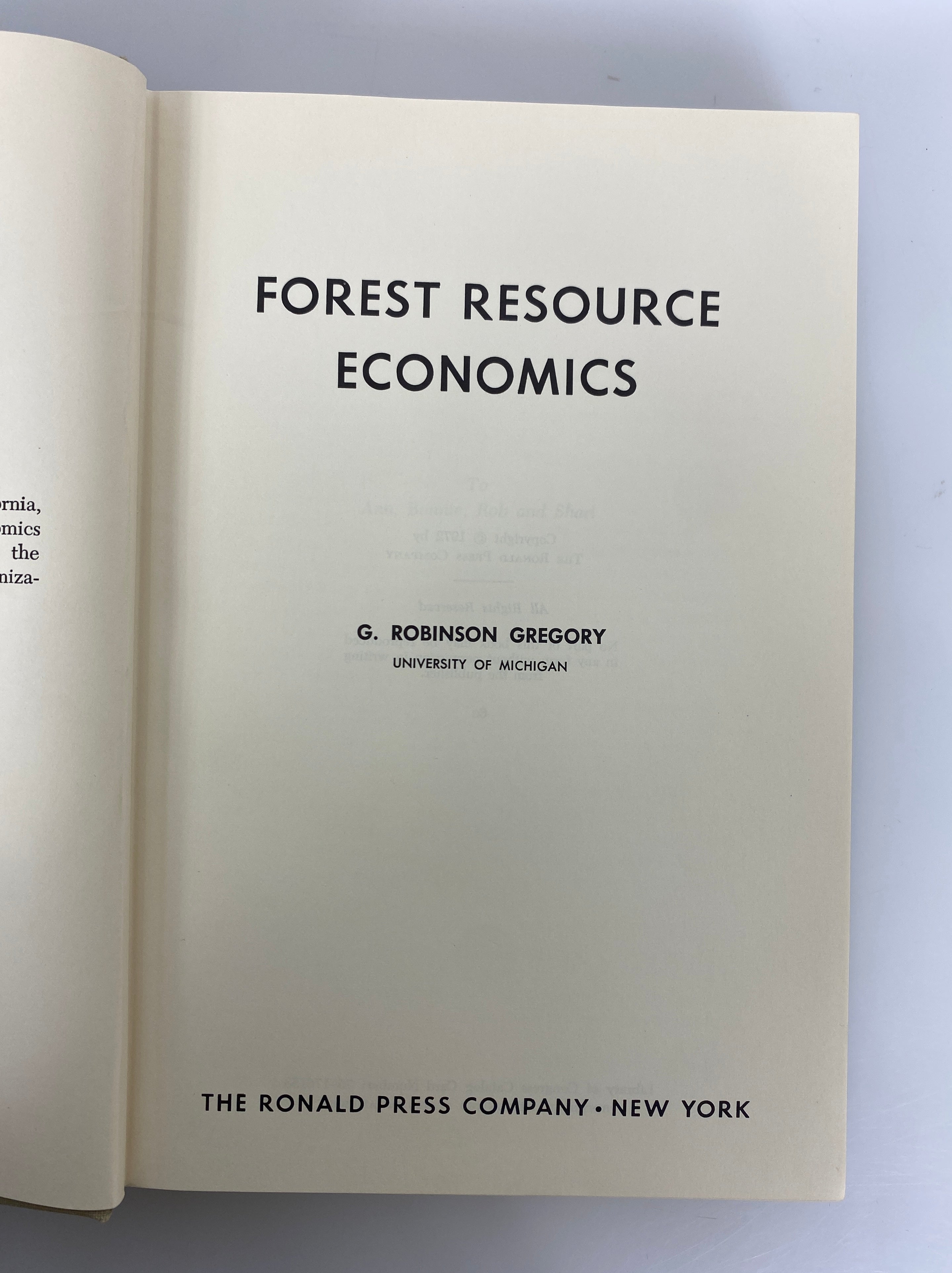 2 Volumes: Forest Mensuration/Forest Resource Economics 1972 Vintage HC