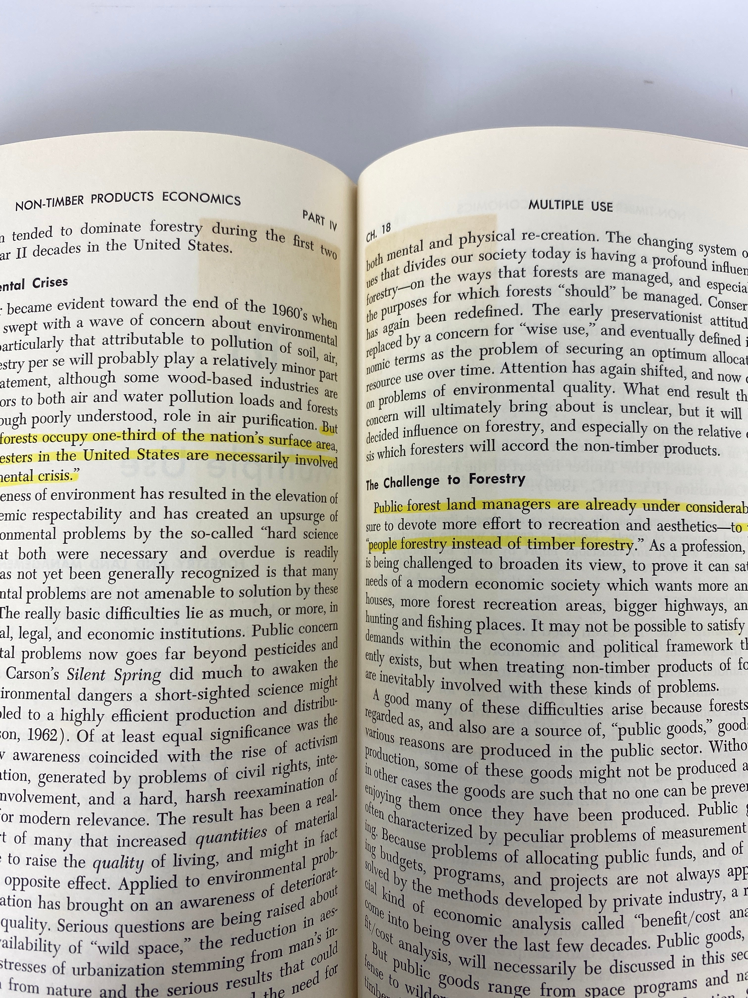 2 Volumes: Forest Mensuration/Forest Resource Economics 1972 Vintage HC