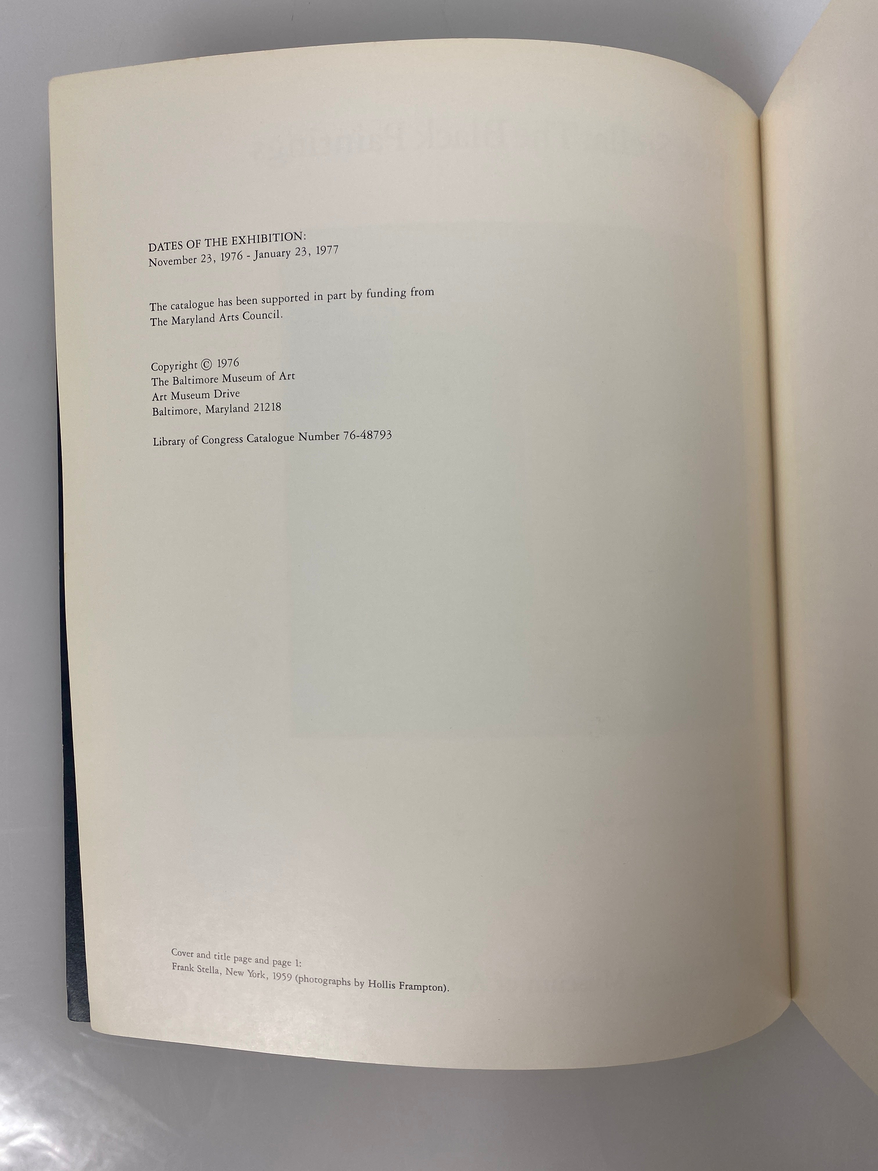 2 Volumes Frank Stella: The Black Paintings 1976/by William Rubin MOMA 1970 SC