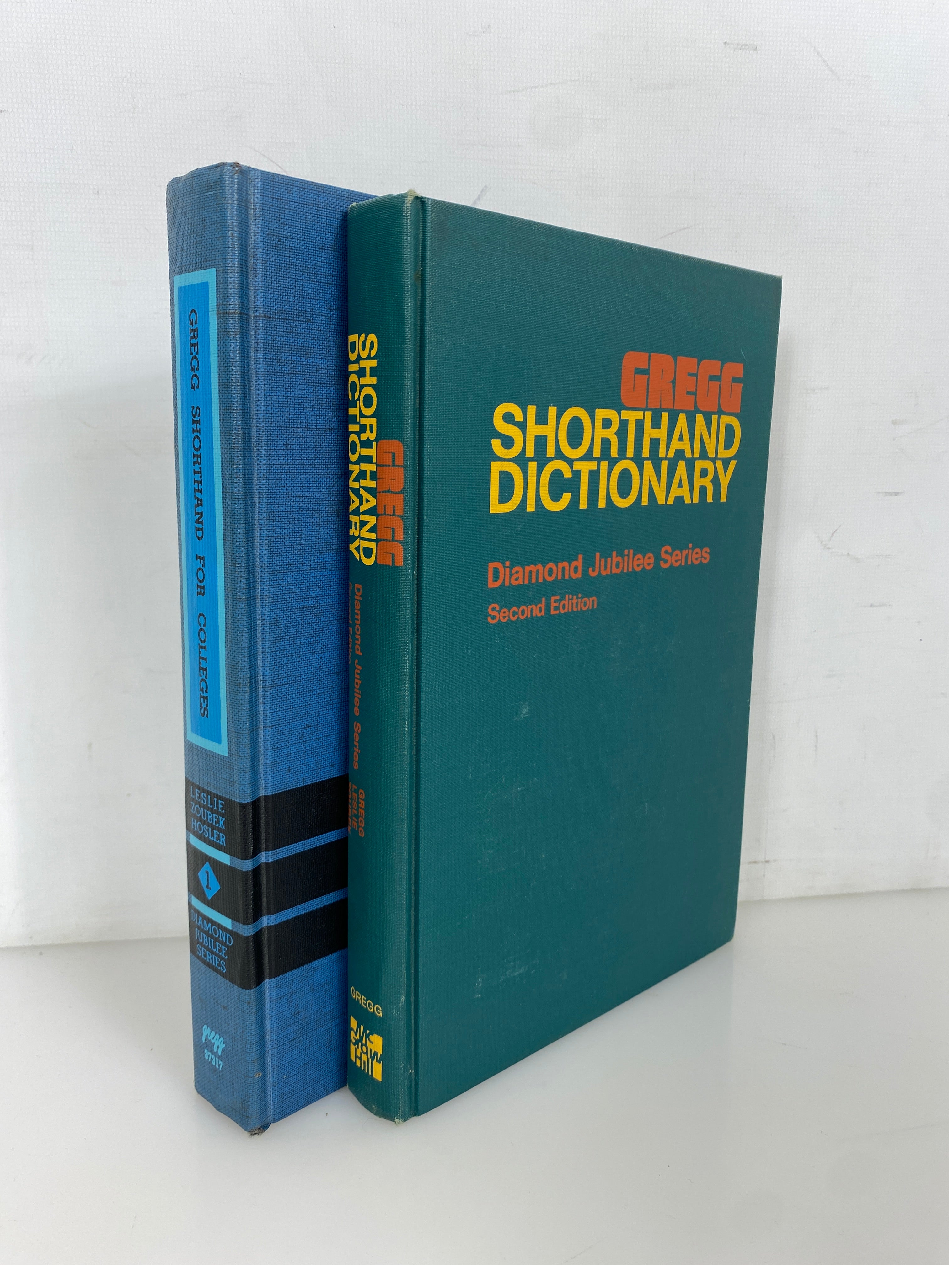 2 Volumes: Gregg Shorthand for Colleges/Shorthand Dictionary Vintage HC