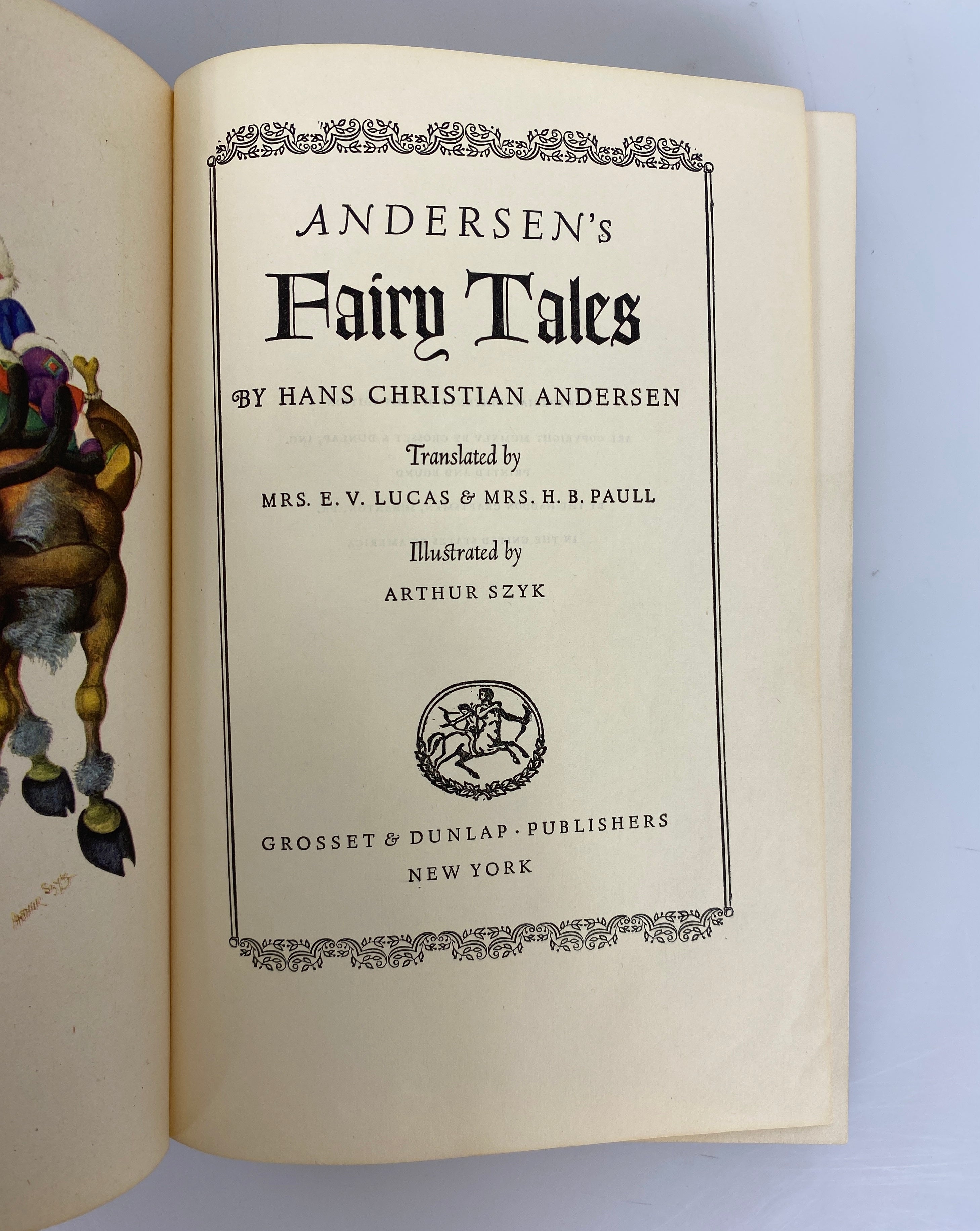 2 Volumes: Grimm's Fairy Tales/Andersen's Fairy Tales Grosset & Dunlap HC