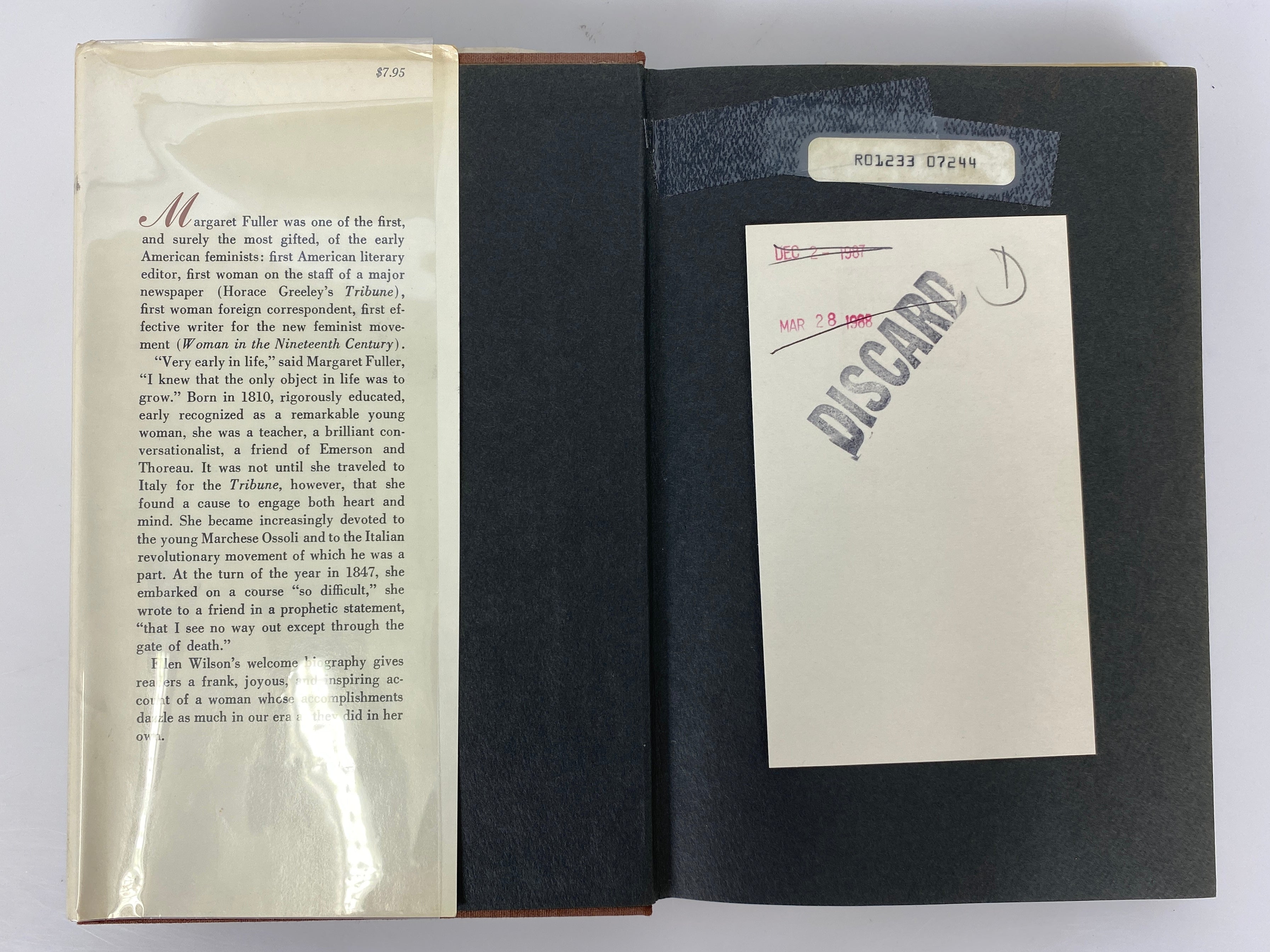 2 Volumes Margaret Fuller by Madeleine Stern/Ellen Wilson 1942-77 HC